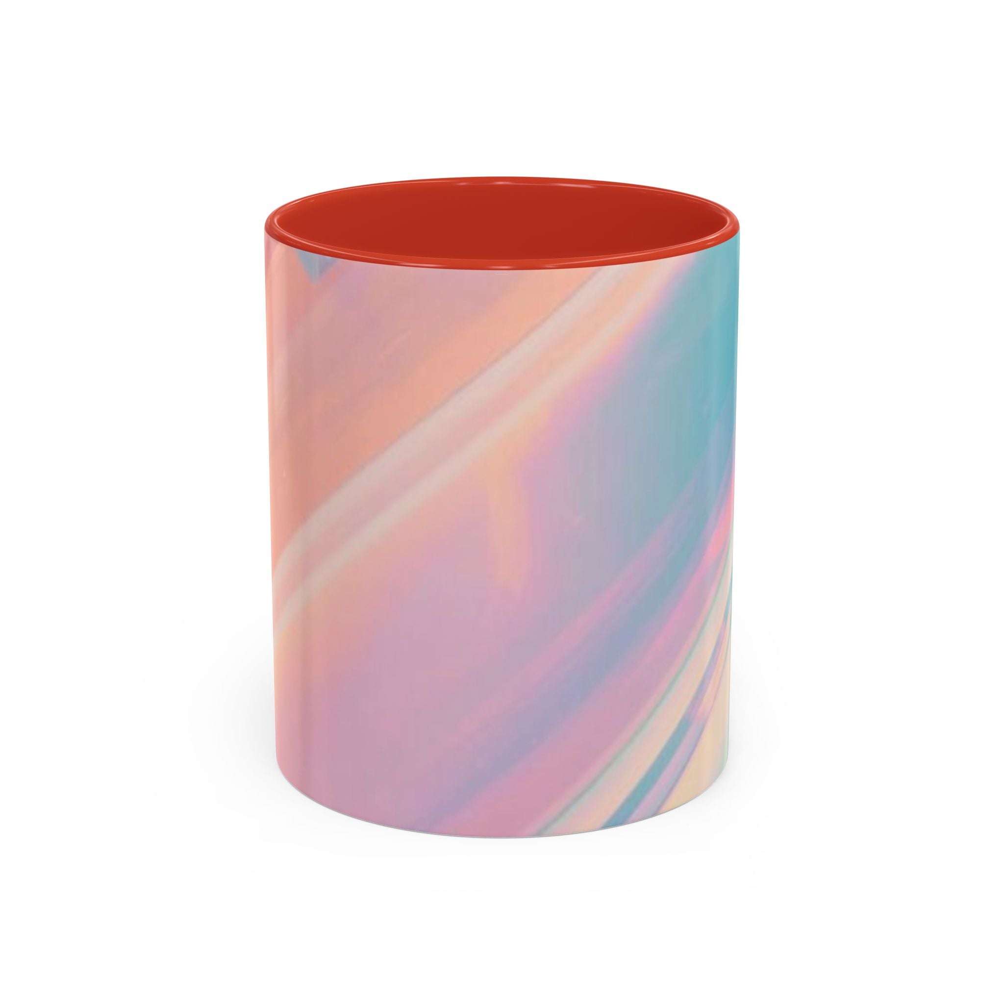 Pastel Marble Accent Coffee Mug – Iridescent Swirl 11/15oz