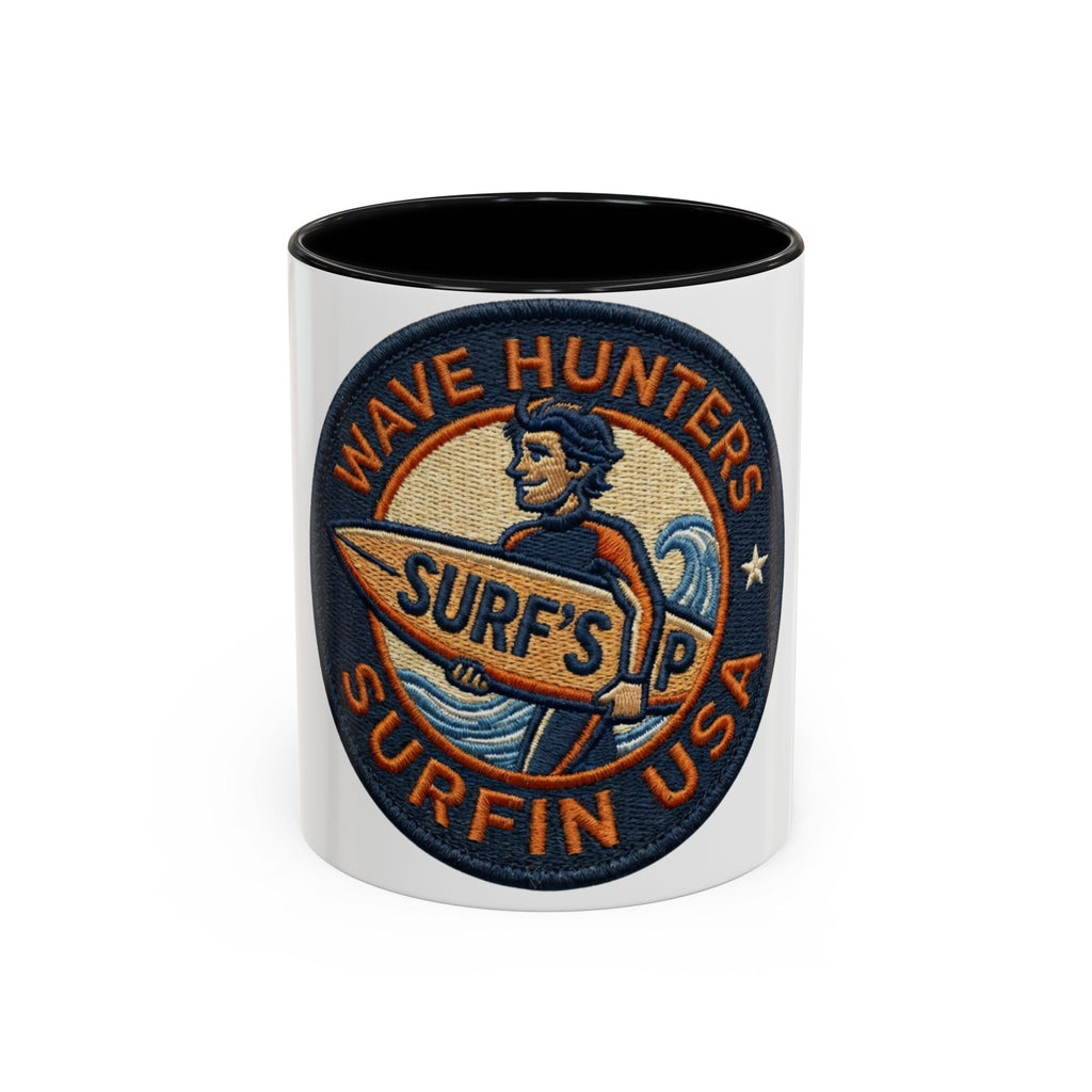 Surf's Up Wave Hunters Coffee Mug — Retro Surfin' USA Accent Mug