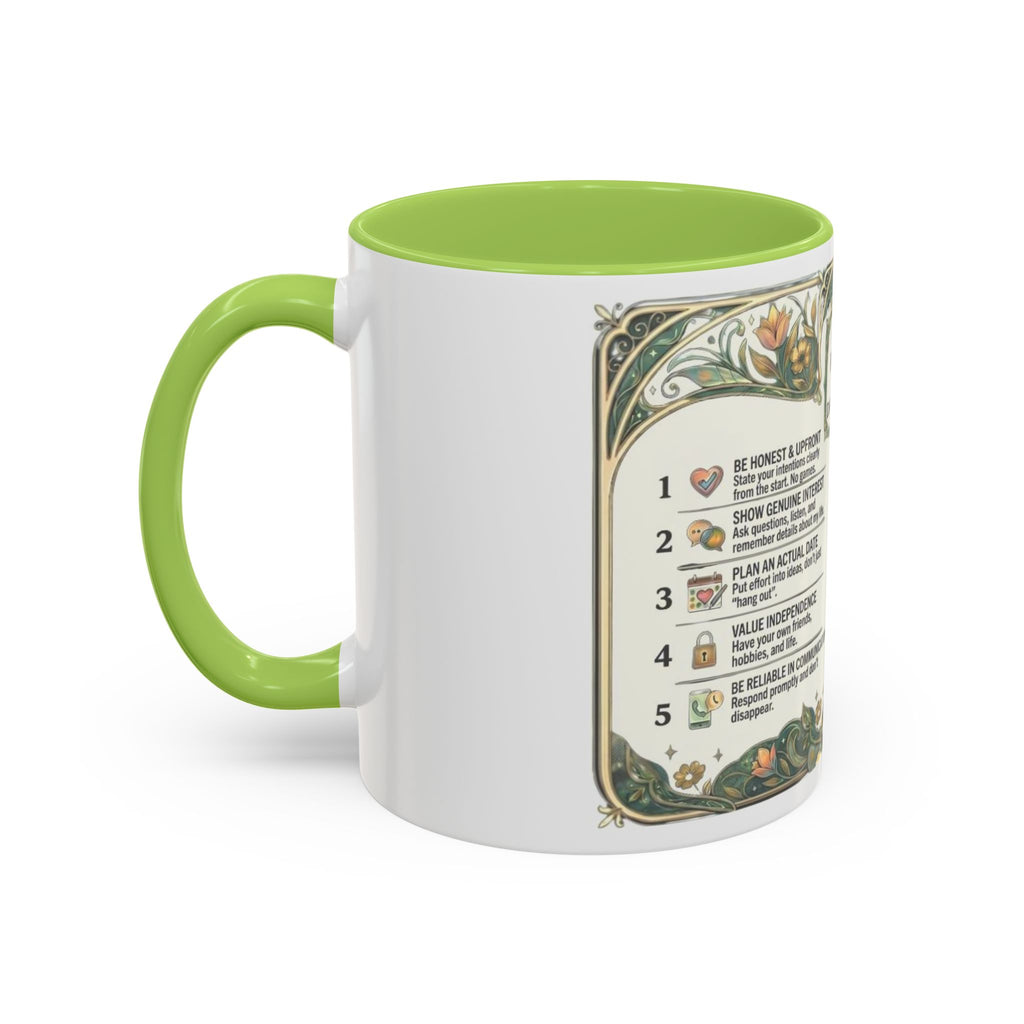 Accent Mug — '10 Rules for Dating Me' Decorative Coffee Cup
