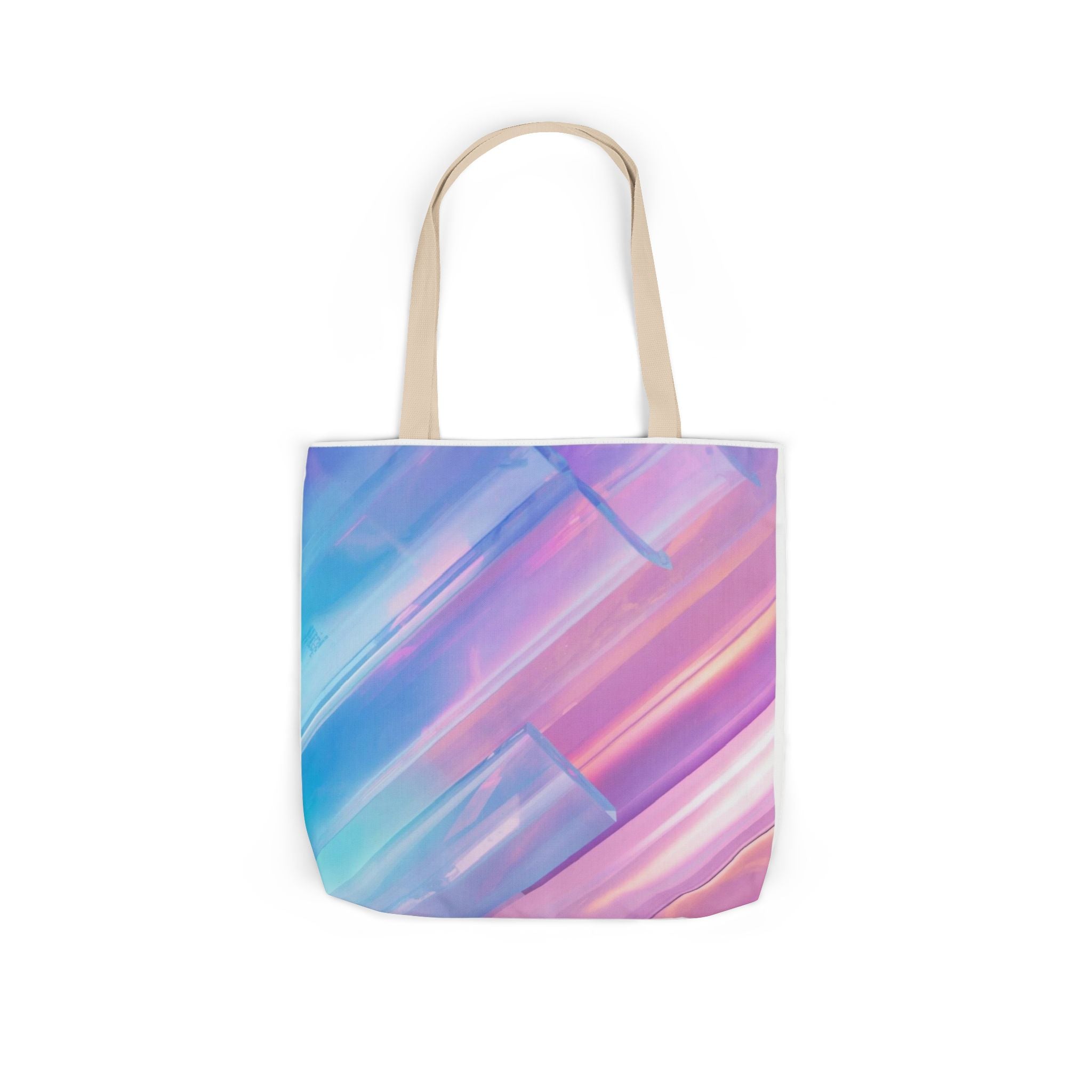 Pastel Brushstroke Canvas Tote — Colorful Abstract Shoulder Bag