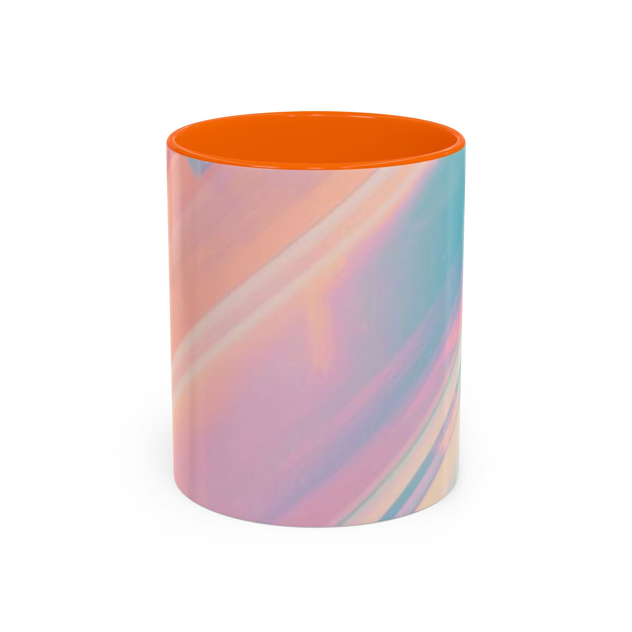 Pastel Marble Accent Coffee Mug – Iridescent Swirl 11/15oz