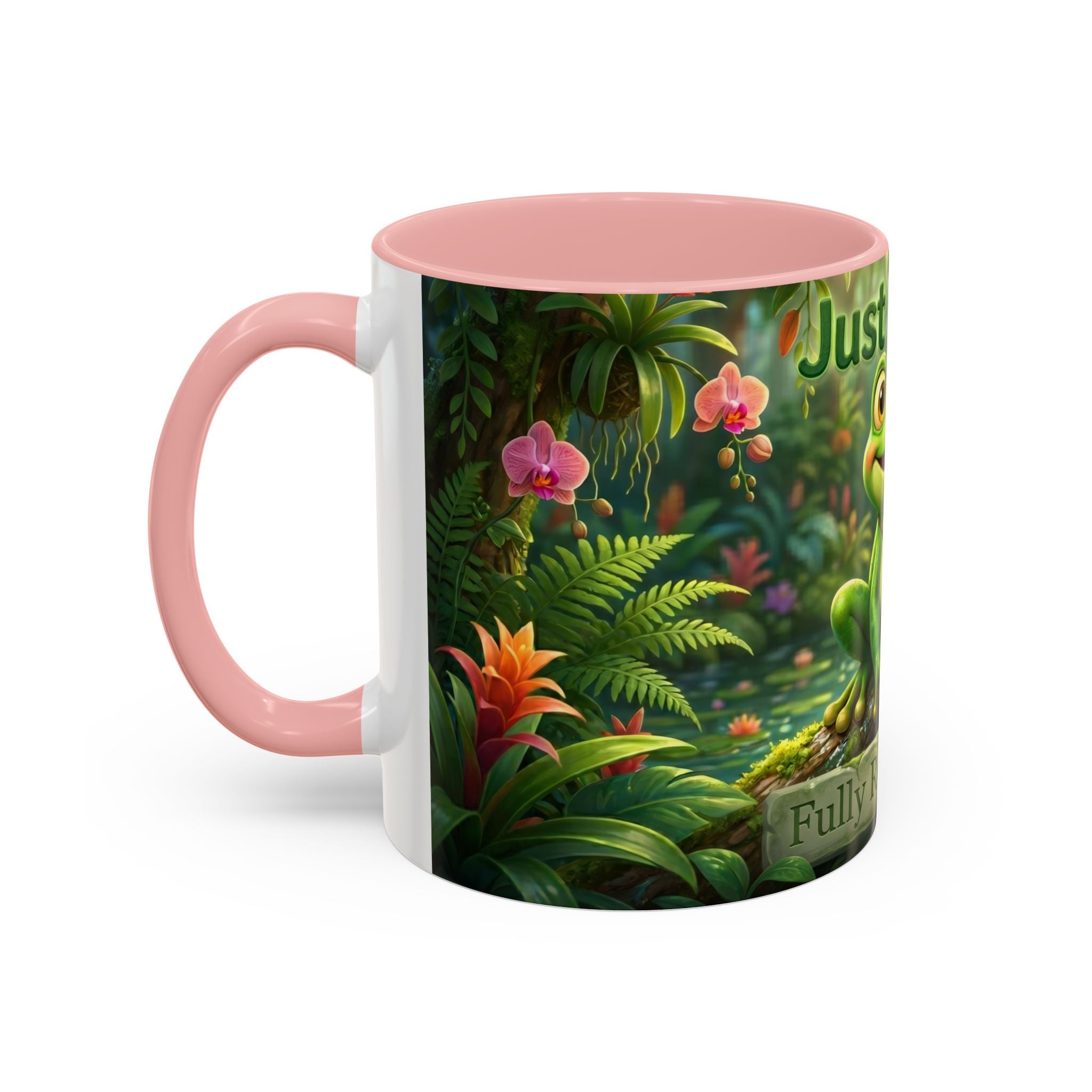 Just Frog It Coffee Mug — Faith-Inspired Cute Frog Accent Mug (11/15oz)