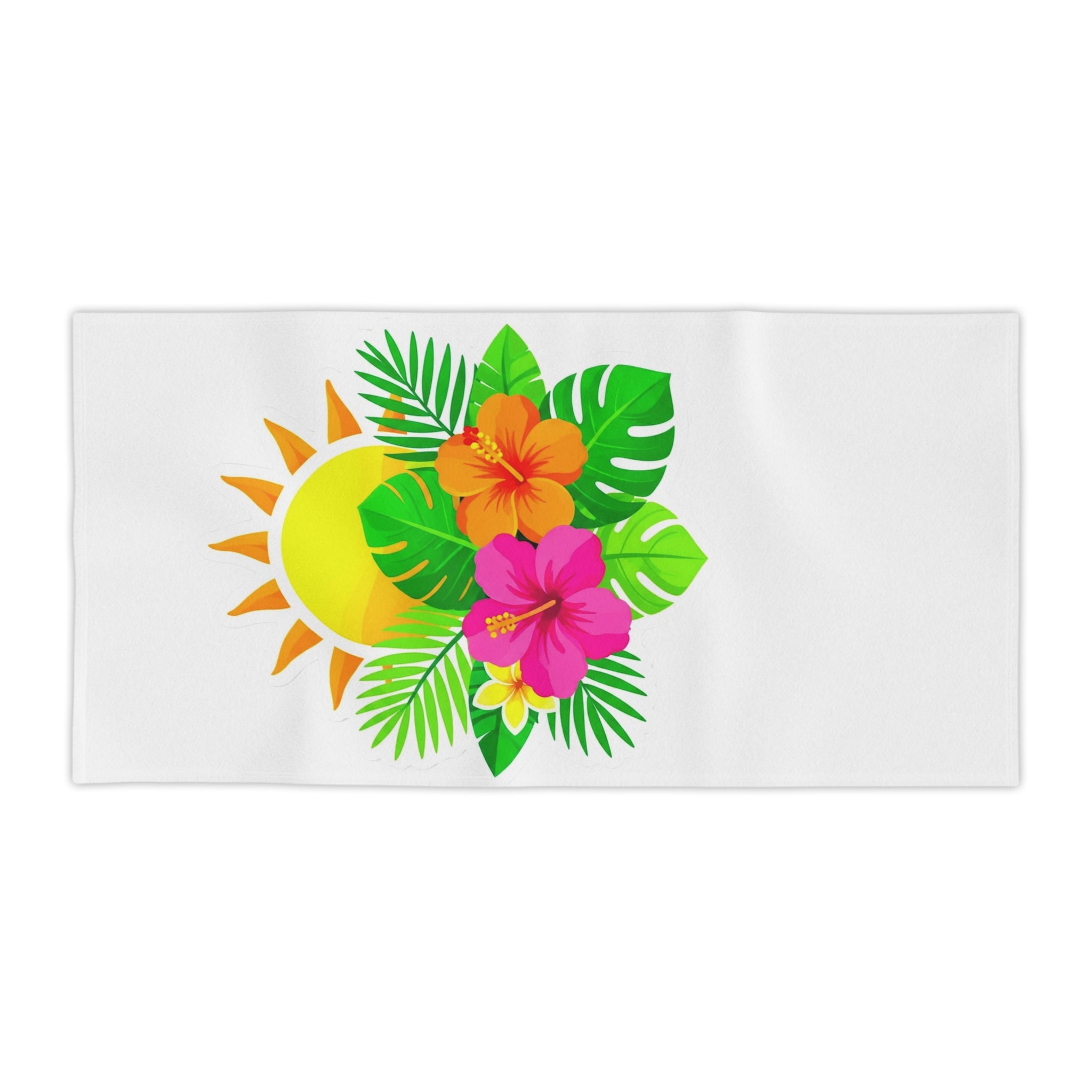 Tropical Hibiscus Sun Beach Towel