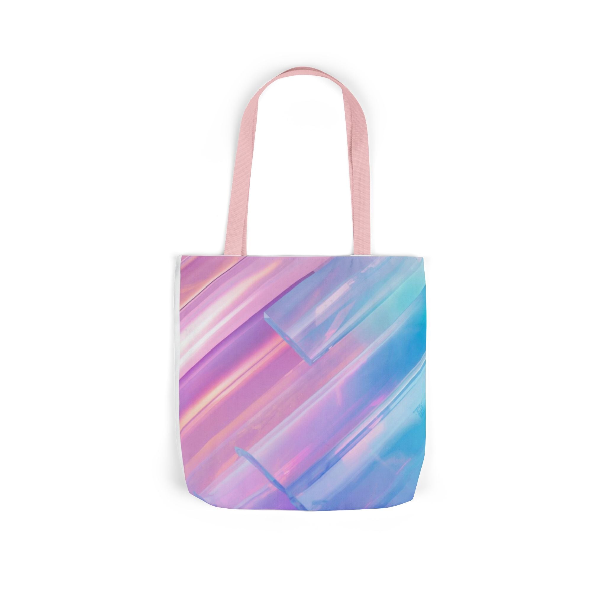 Pastel Brushstroke Canvas Tote — Colorful Abstract Shoulder Bag