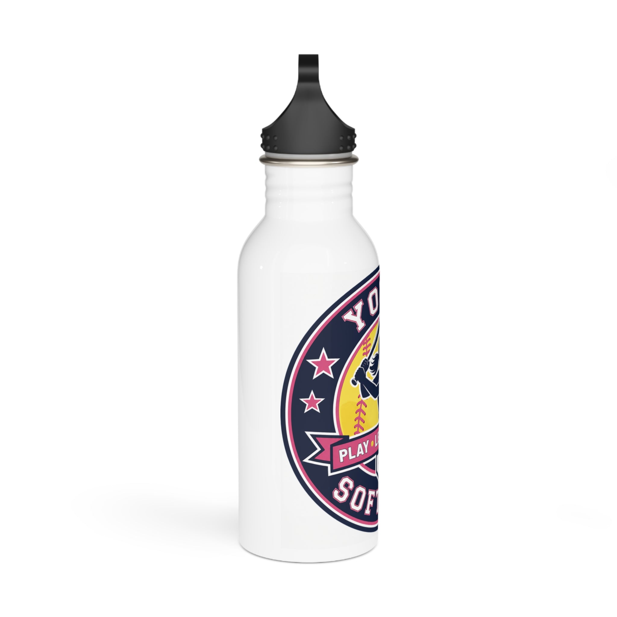 Youth Softball Stainless Steel Water Bottle — Play • Learn • Grow Sports Bottle