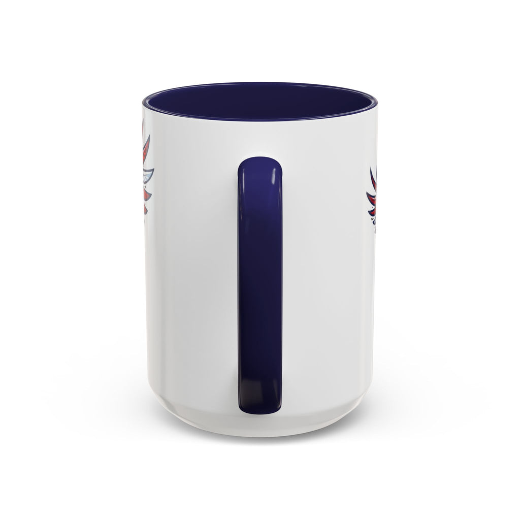 Patriotic Eagle Accent Coffee Mug — Red White & Blue Flying Eagle (11/15oz)