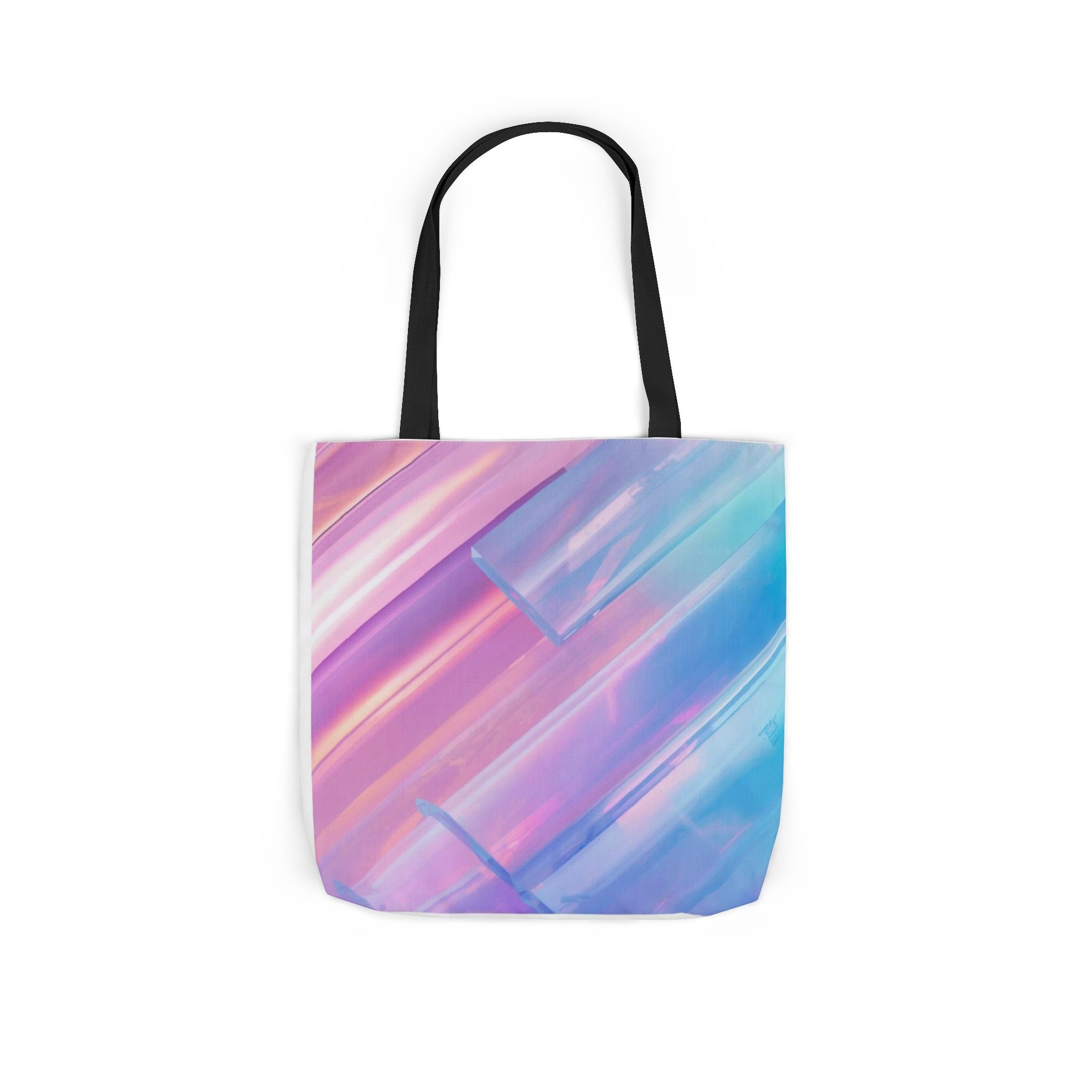 Pastel Brushstroke Canvas Tote — Colorful Abstract Shoulder Bag