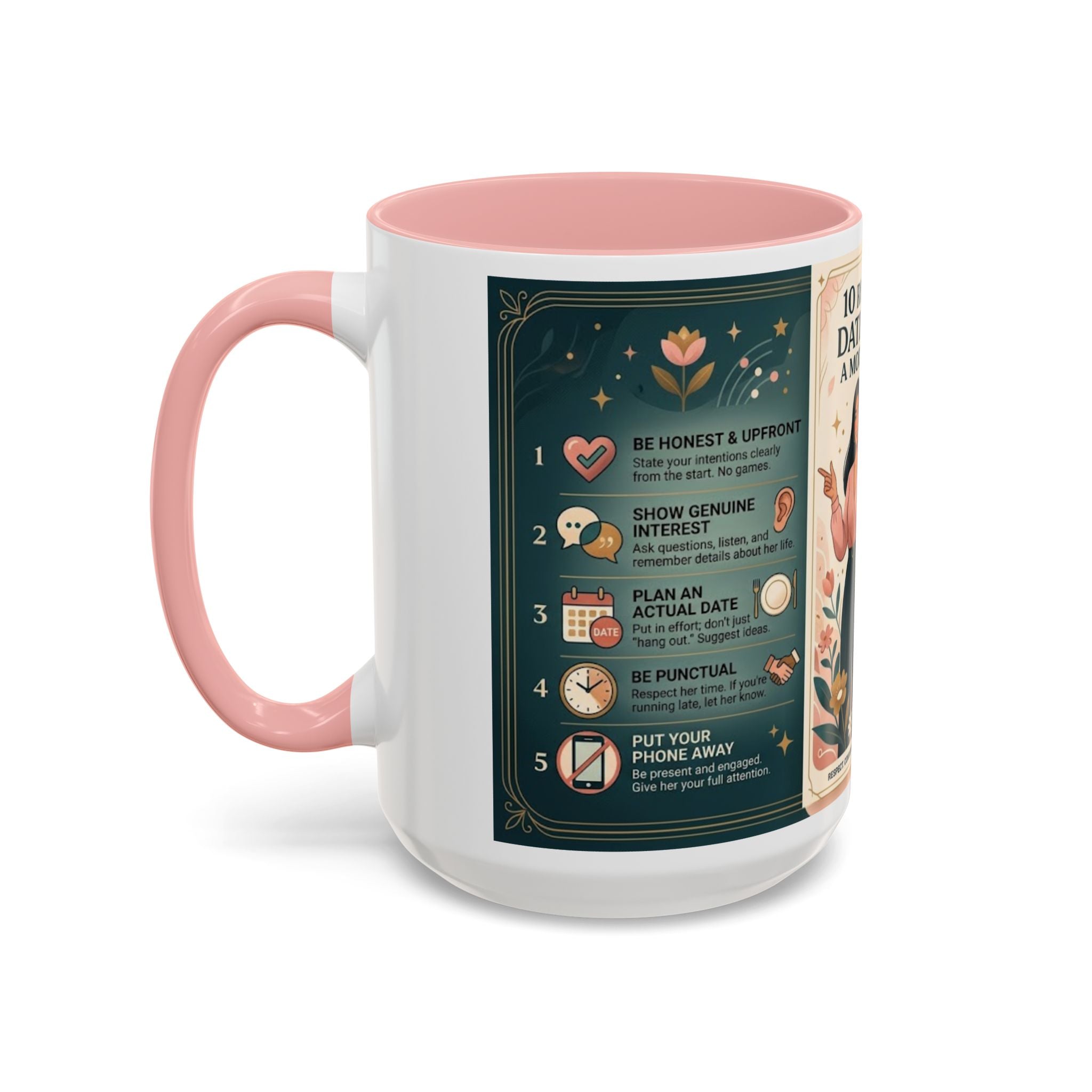 Coffee Mug - “10 Rules for Dating Her: A Modern Guide” Accent Ceramic Mug