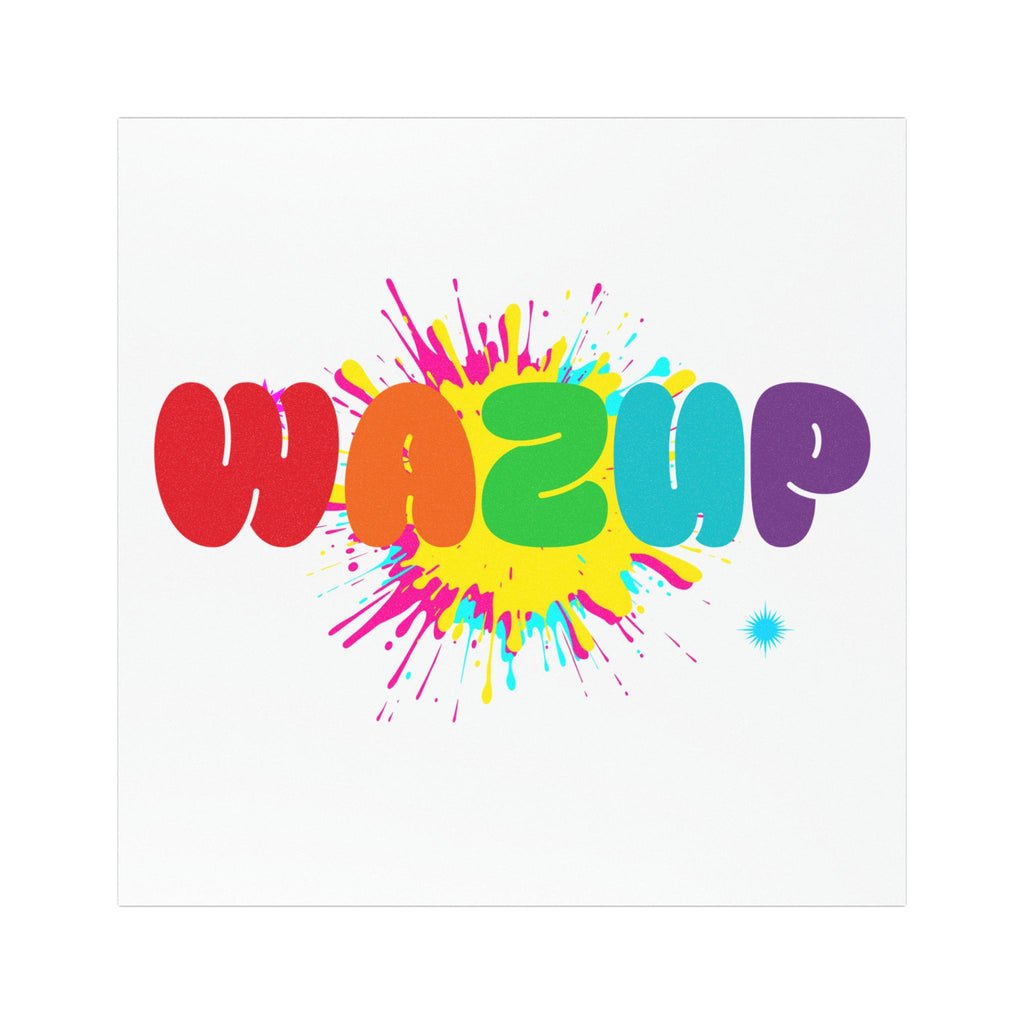 Car Magnet — Colorful "WAZUP" Splash Design
