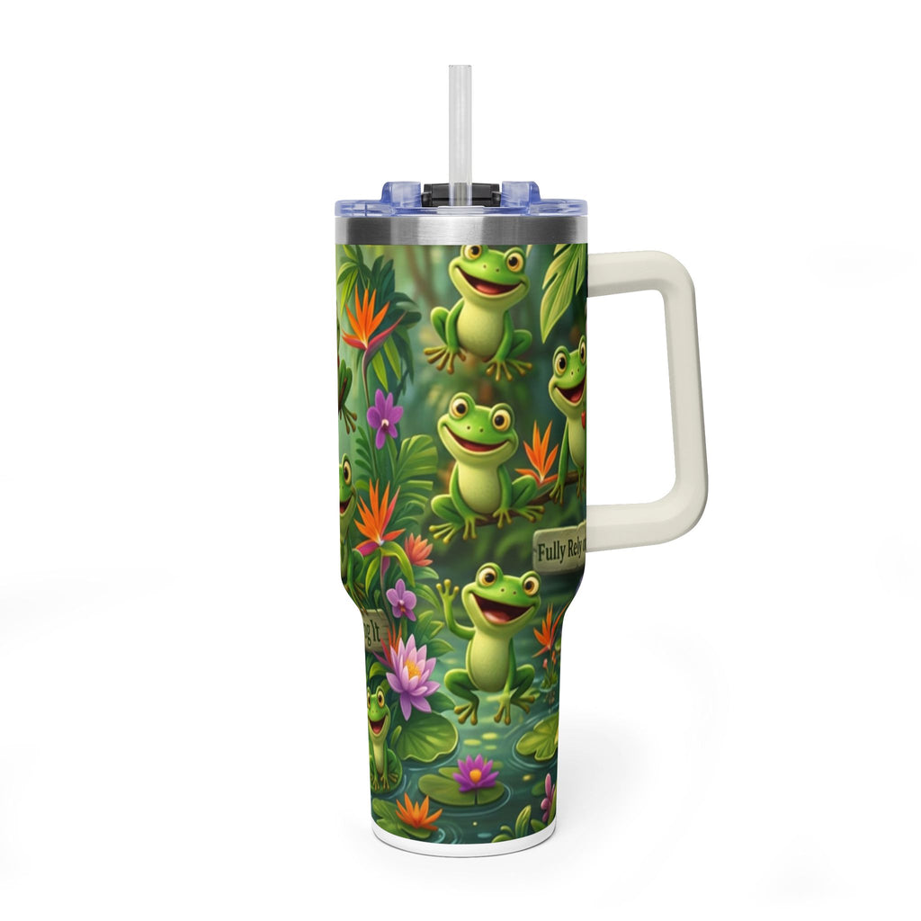 40oz Frog Tumbler – 'Just Frog It' Thermal Travel Cup