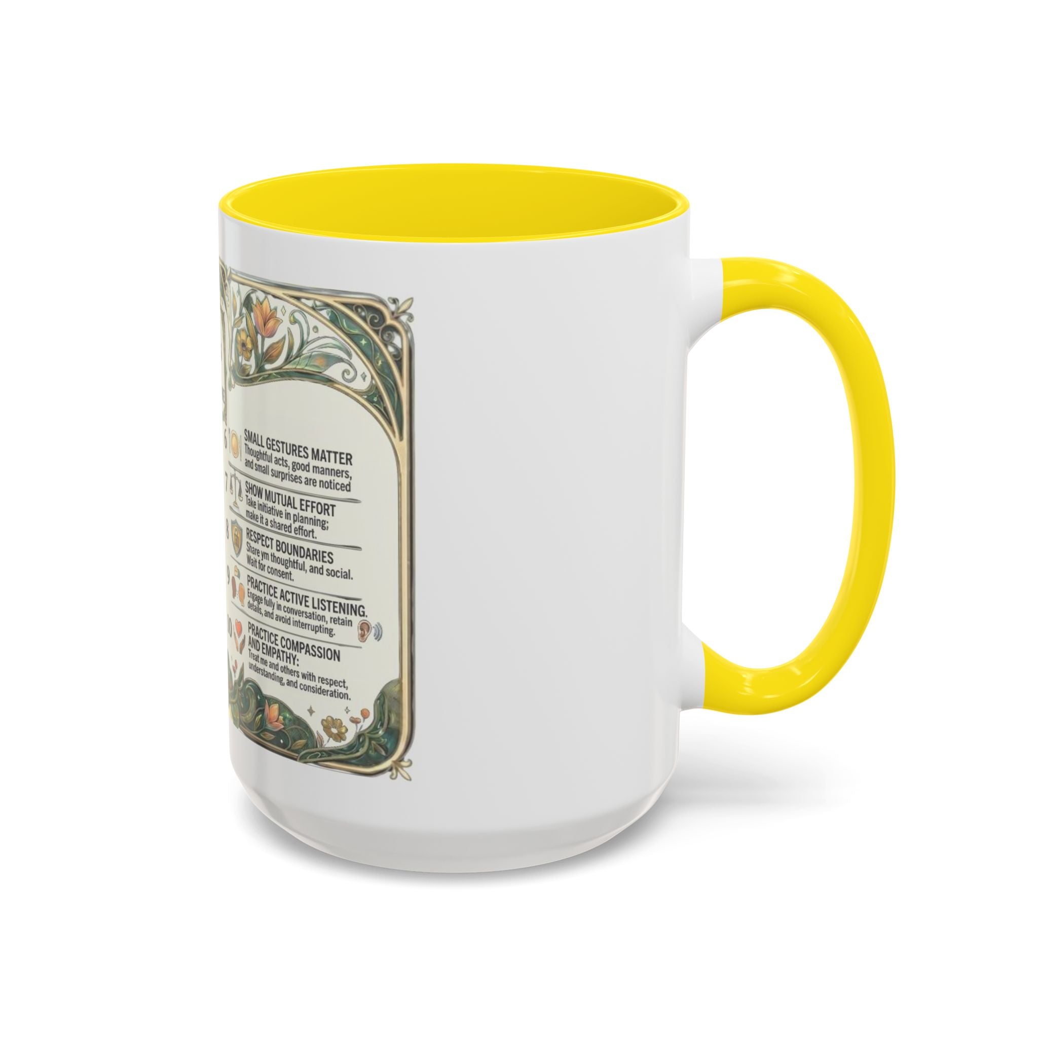 Accent Mug — '10 Rules for Dating Me' Decorative Coffee Cup