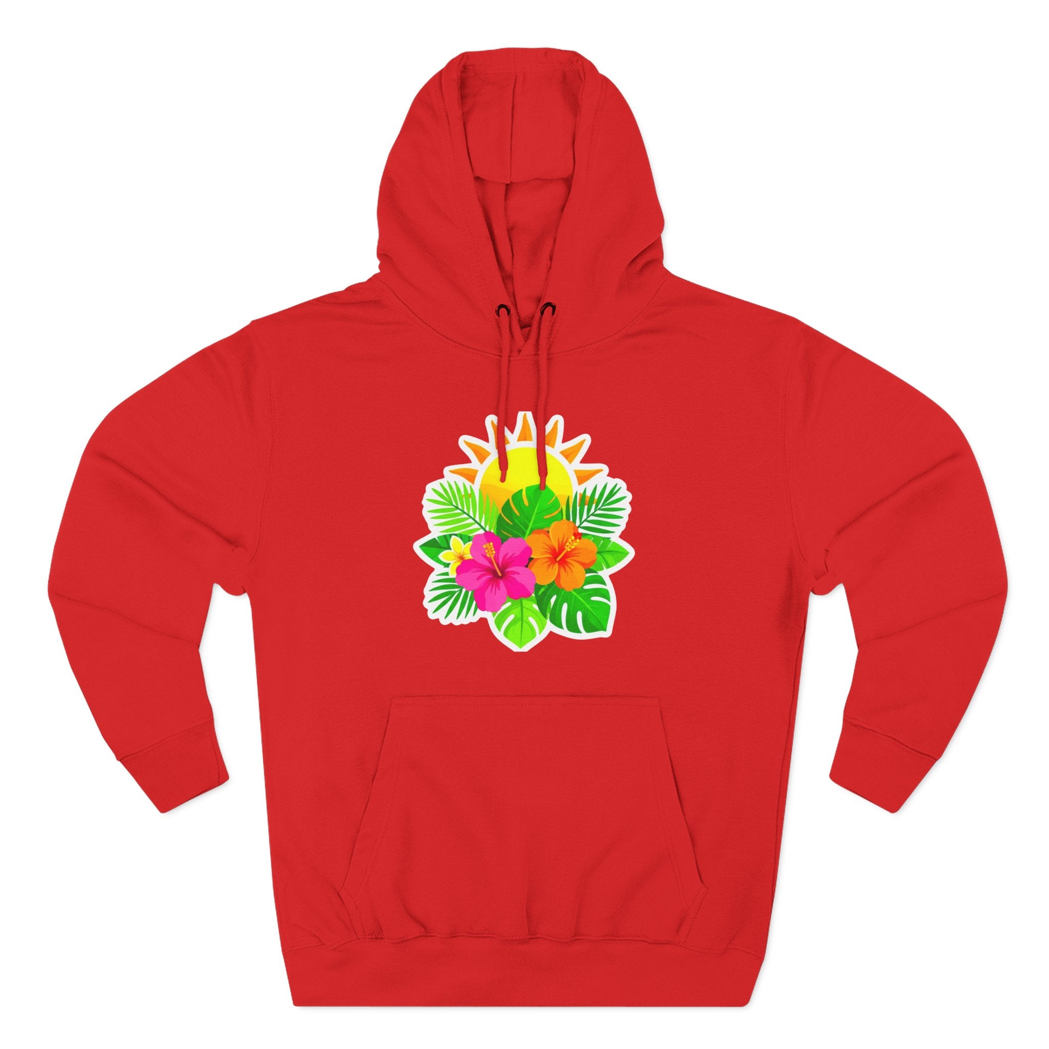 Tropical Hibiscus Hoodie — Sun & Palm Floral Pullover