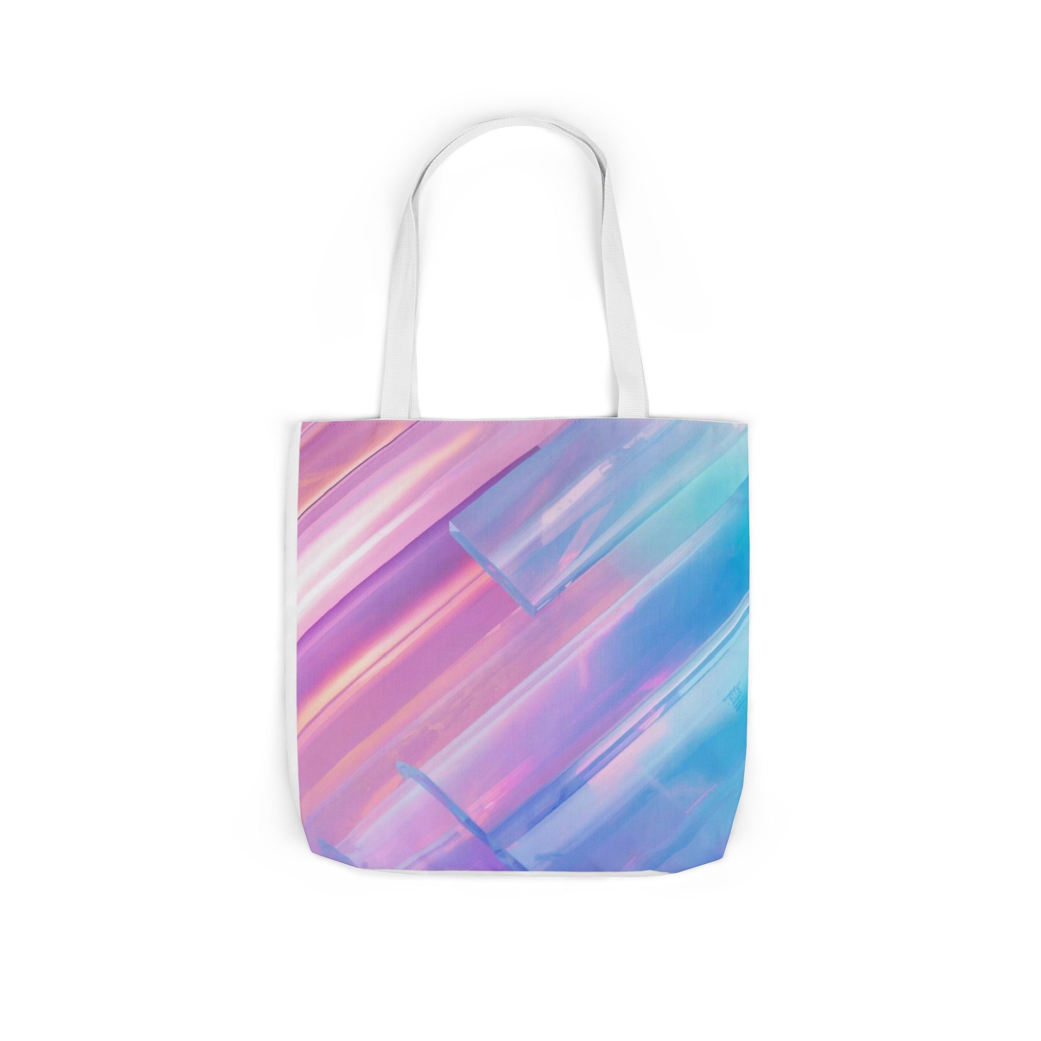 Pastel Brushstroke Canvas Tote — Colorful Abstract Shoulder Bag
