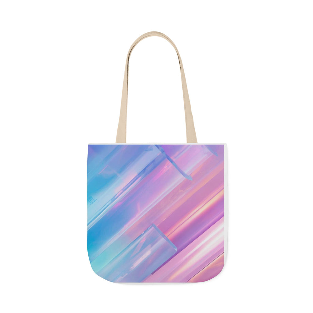 Pastel Brushstroke Canvas Tote — Colorful Abstract Shoulder Bag
