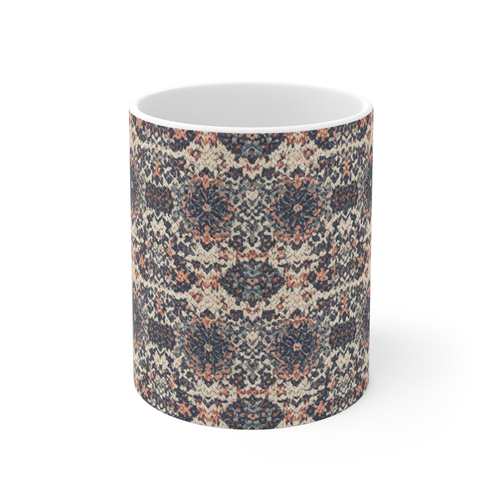 Boho Kaleidoscope Pattern Mug – 11oz Decorative Ceramic Coffee Cup