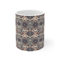 Boho Kaleidoscope Pattern Mug – 11oz Decorative Ceramic Coffee Cup