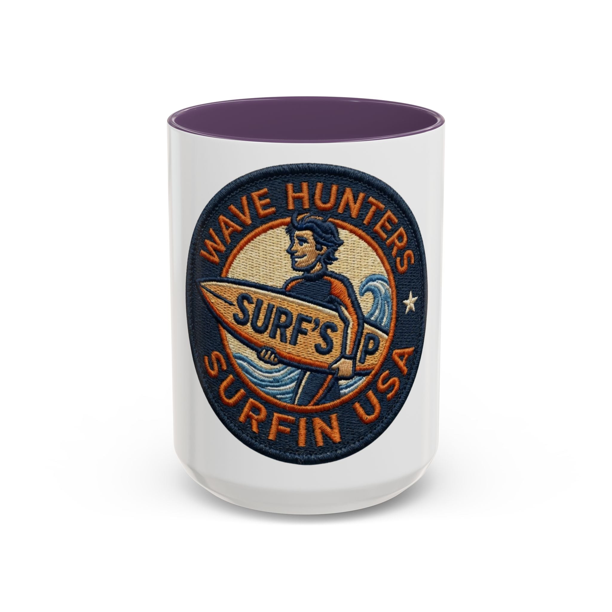 Surf's Up Wave Hunters Coffee Mug — Retro Surfin' USA Accent Mug