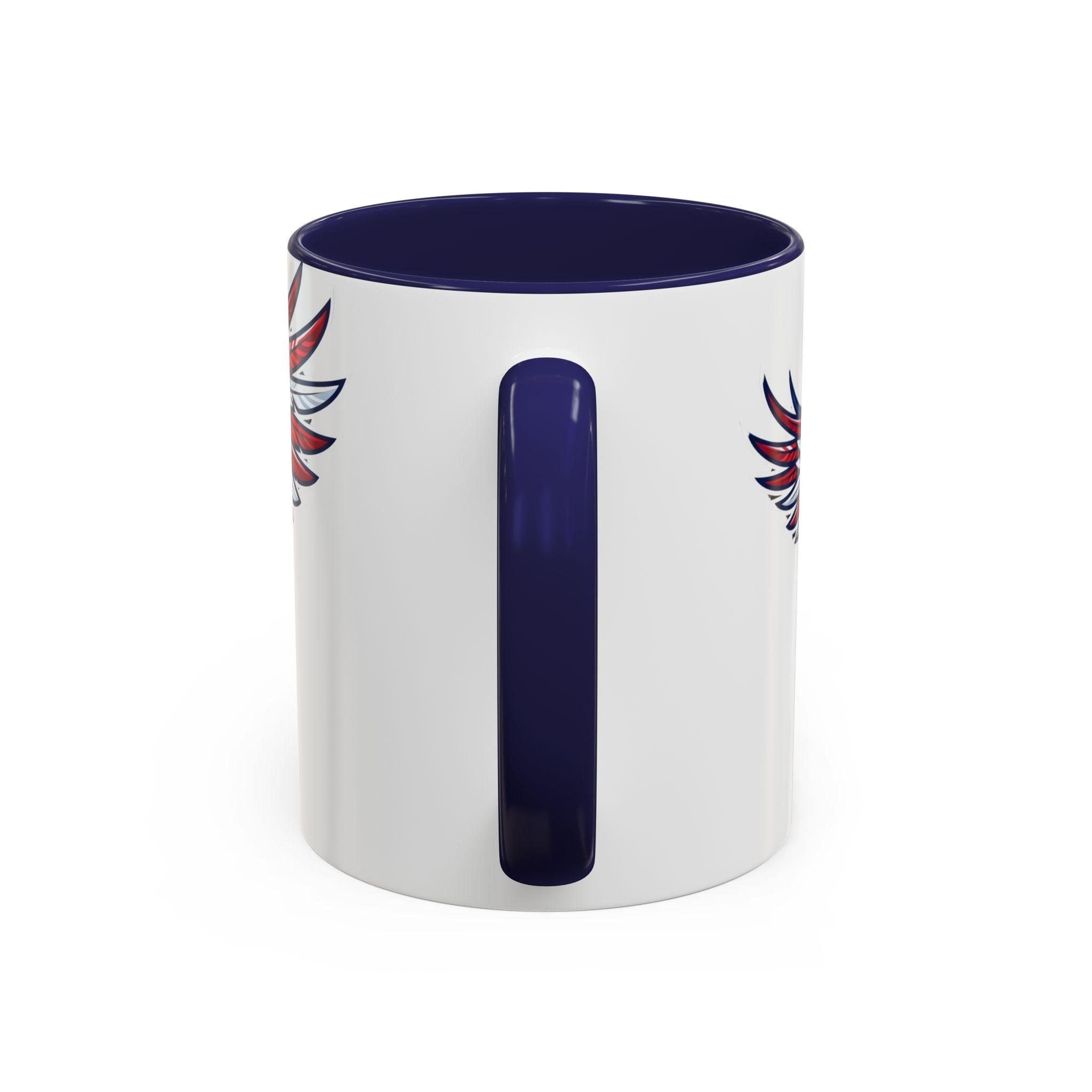 Patriotic Eagle Accent Coffee Mug — Red White & Blue Flying Eagle (11/15oz)