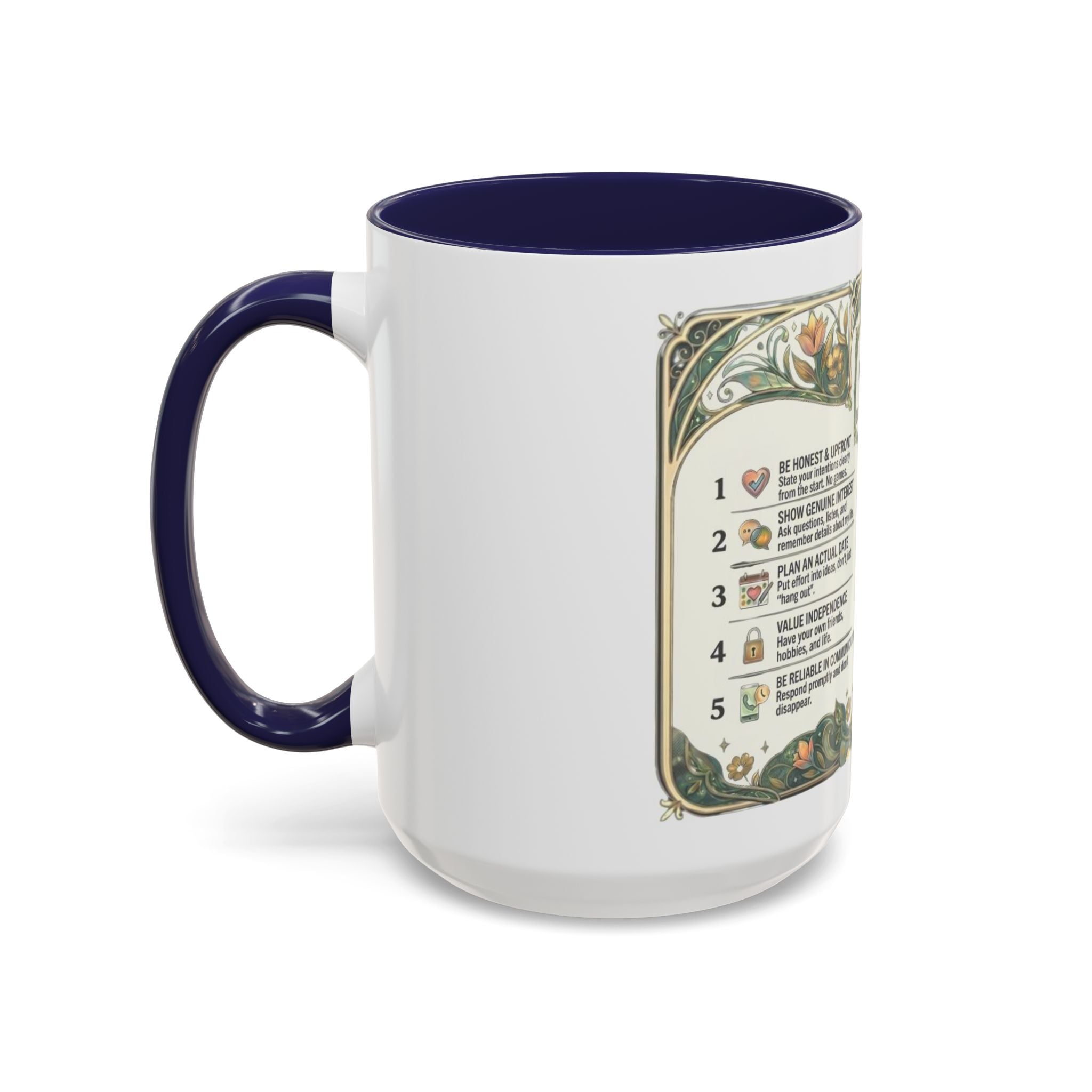Accent Mug — '10 Rules for Dating Me' Decorative Coffee Cup