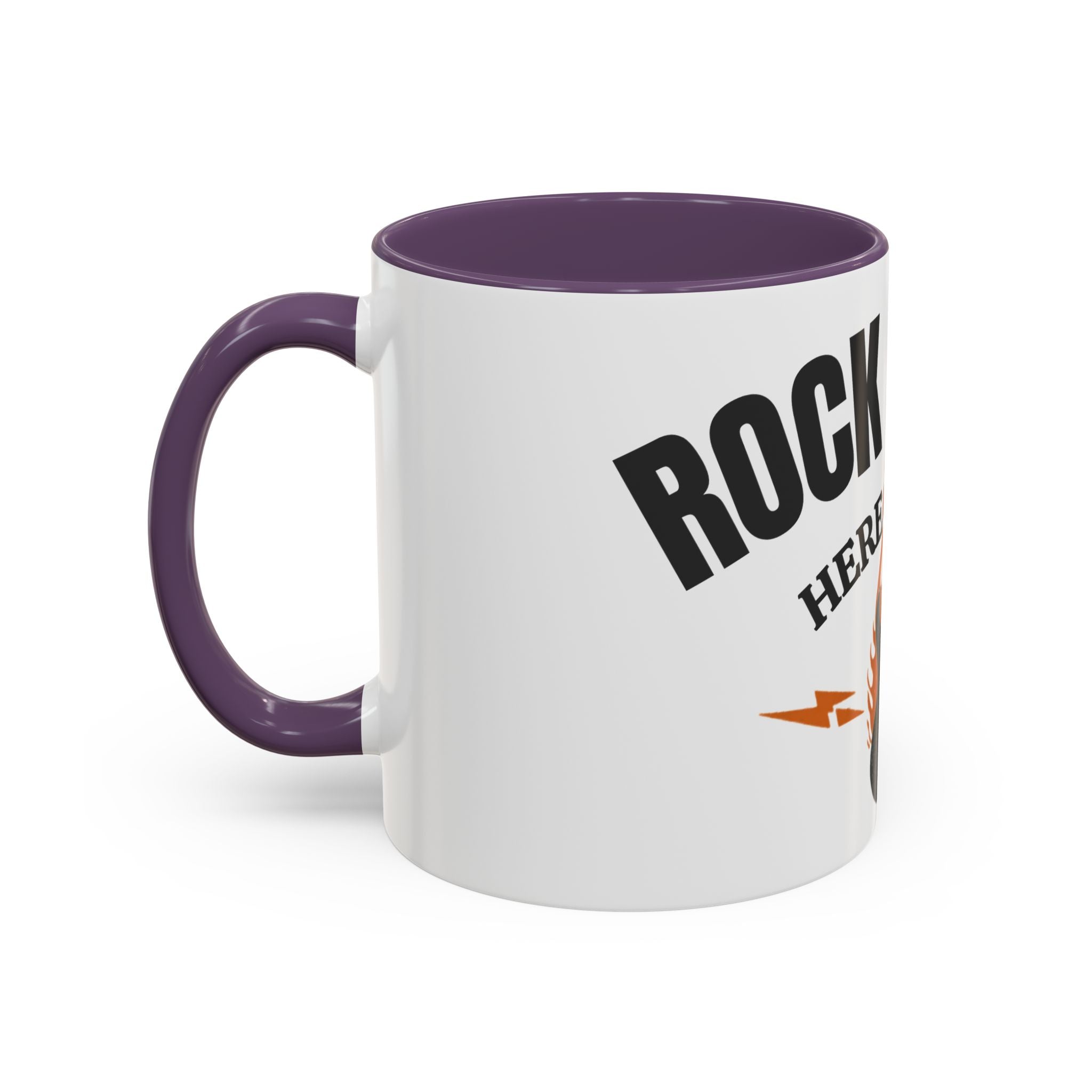 Rock & Roll Coffee Mug – "Here to Stay" Accent Ceramic Mug (11/15oz)