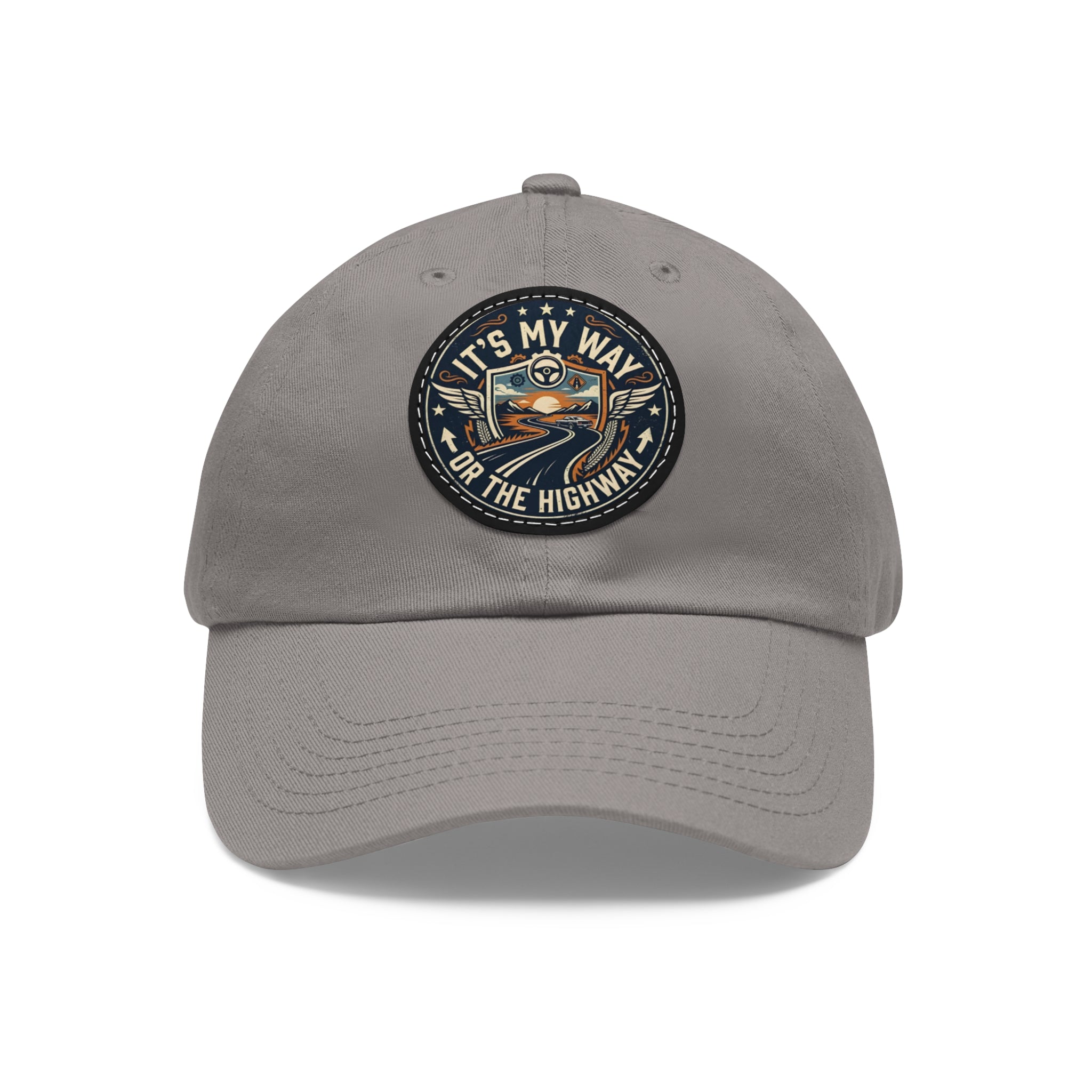 Trucker Dad Hat — 'It's My Way or the Highway' Leather Patch Cap