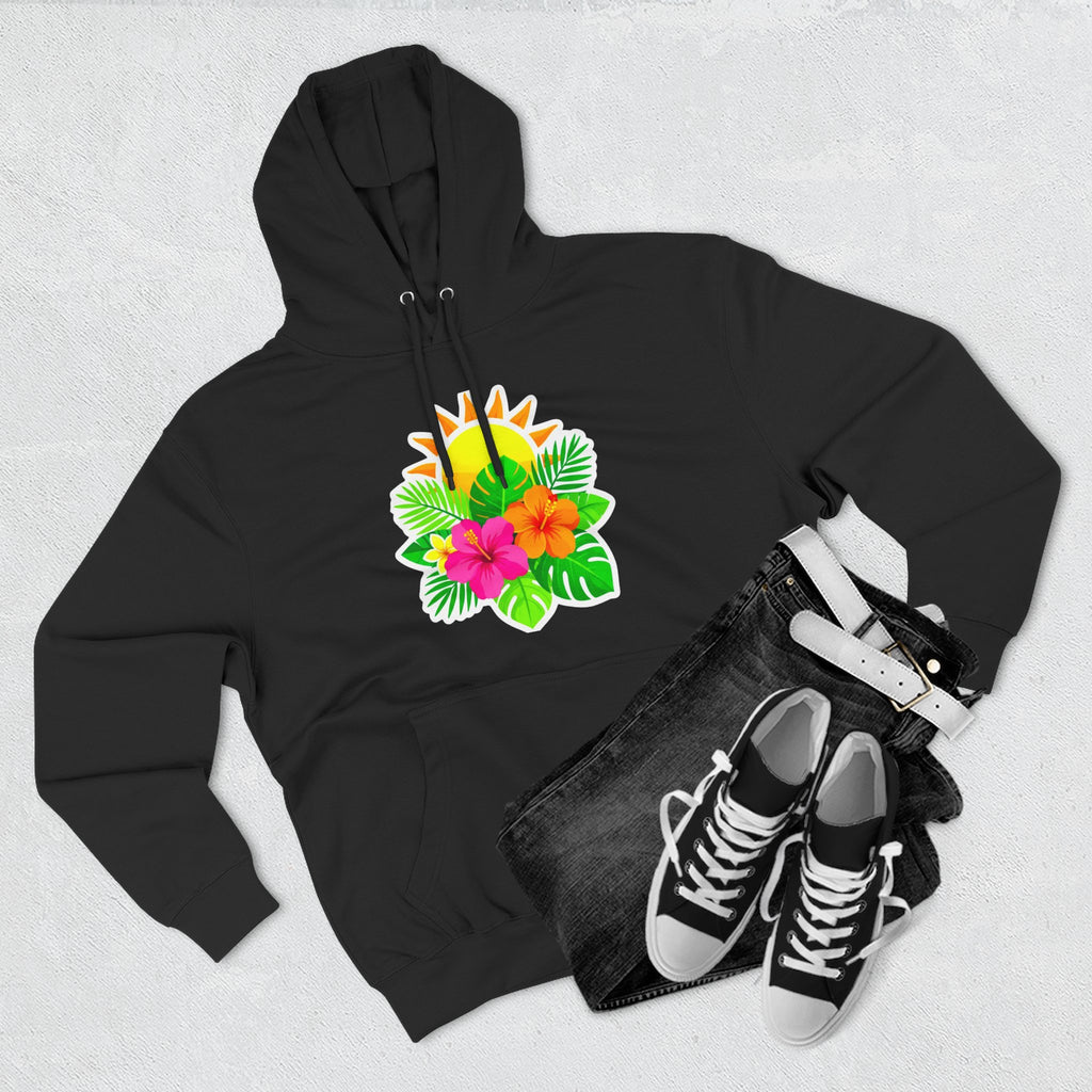 Tropical Hibiscus Hoodie — Sun & Palm Floral Pullover