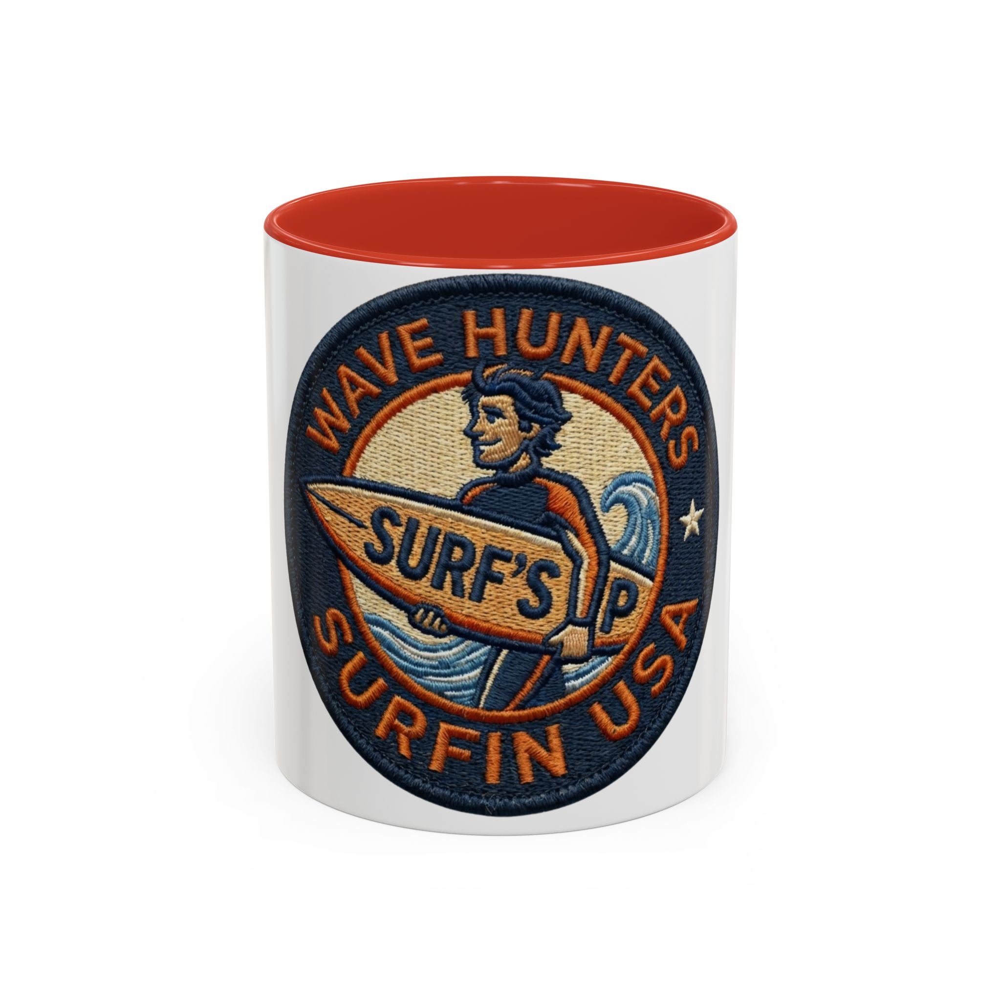 Surf's Up Wave Hunters Coffee Mug — Retro Surfin' USA Accent Mug