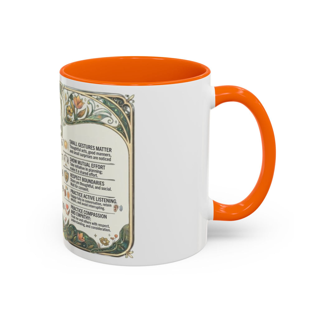 Accent Mug — '10 Rules for Dating Me' Decorative Coffee Cup
