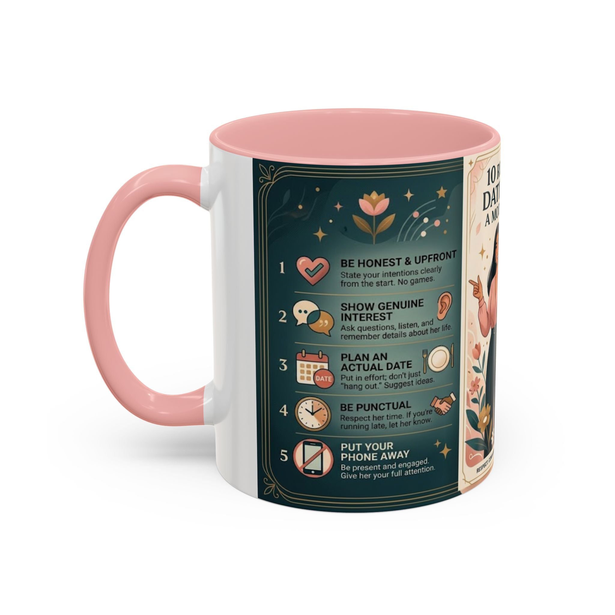 Coffee Mug - “10 Rules for Dating Her: A Modern Guide” Accent Ceramic Mug