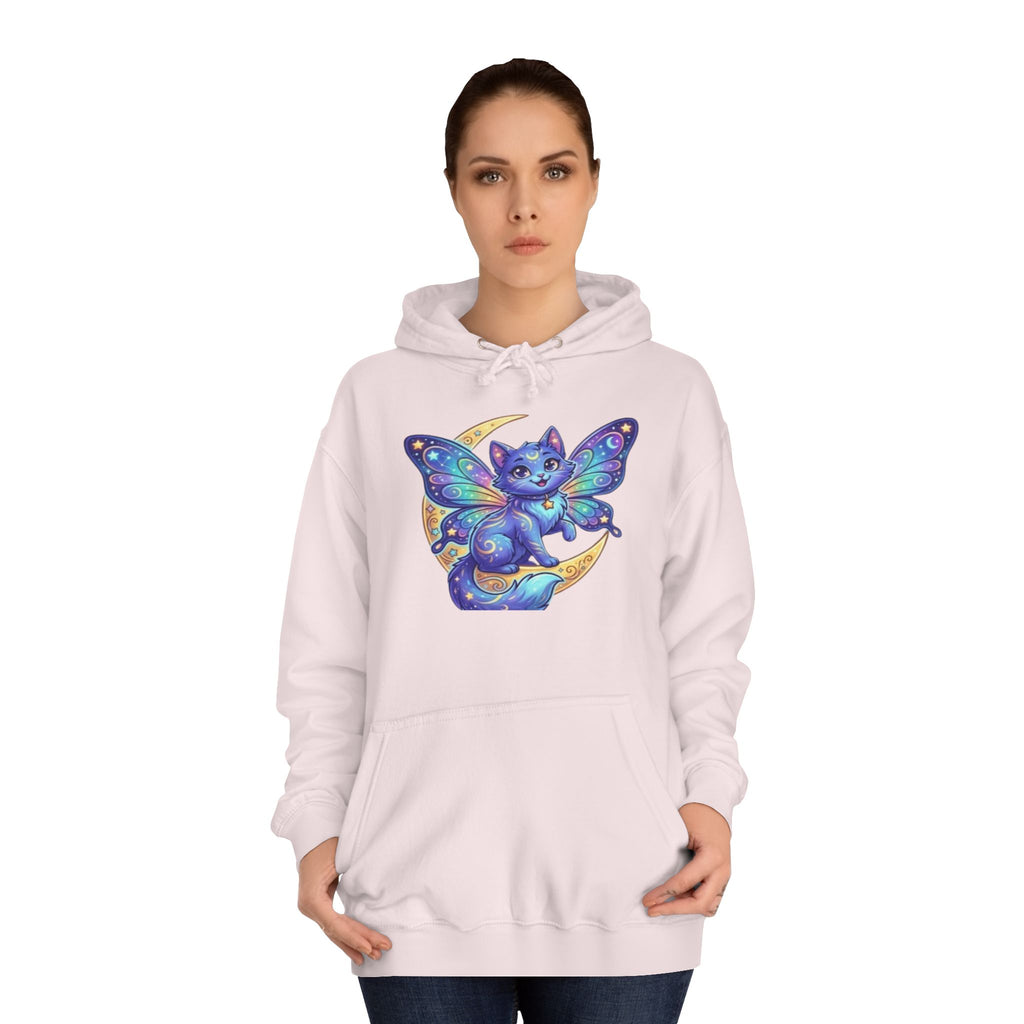 Butterfly Cat Hoodie — Cosmic Purple Kitty Graphic Pullover