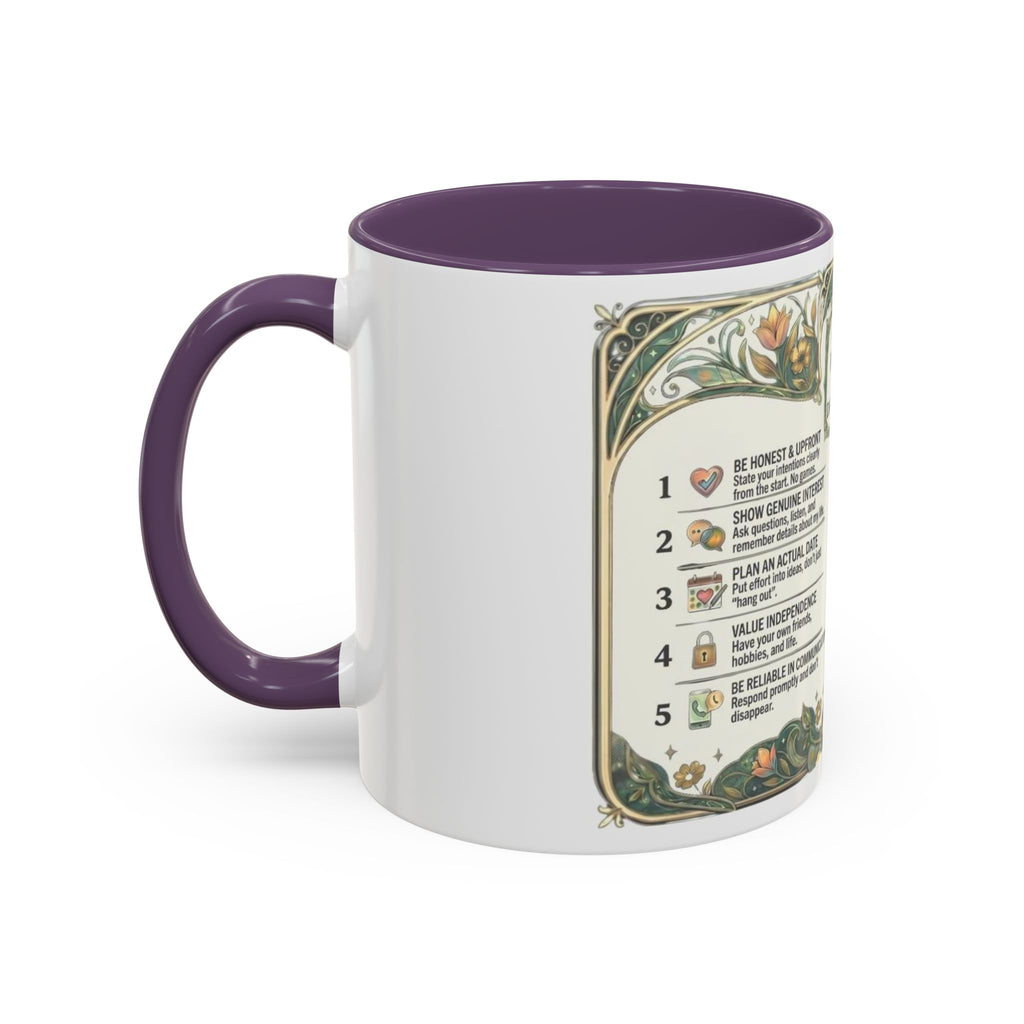 Accent Mug — '10 Rules for Dating Me' Decorative Coffee Cup