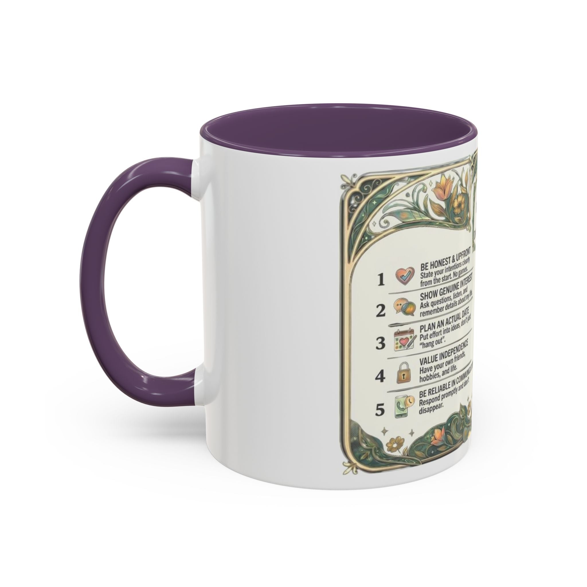 Accent Mug — '10 Rules for Dating Me' Decorative Coffee Cup