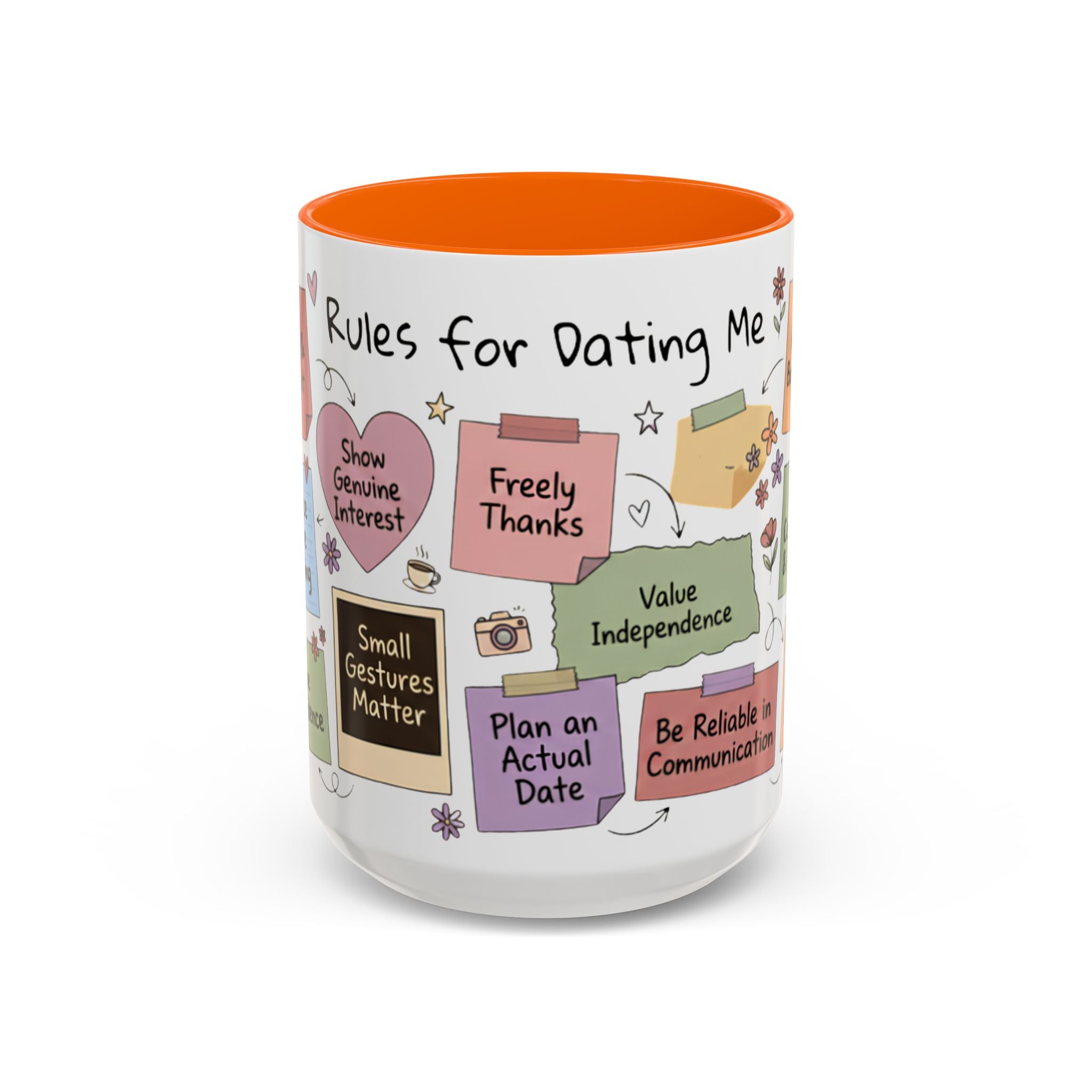 Coffee Mug — 'Rules for Dating Me' Cute Advice Graphic Mug (11/15oz)