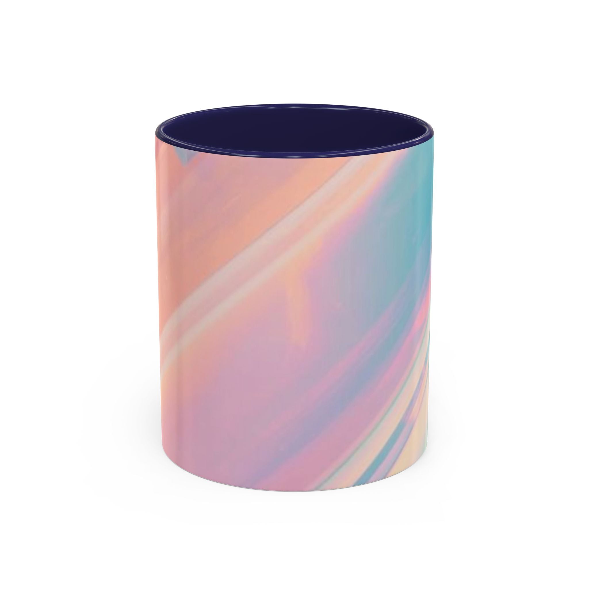 Pastel Marble Accent Coffee Mug – Iridescent Swirl 11/15oz