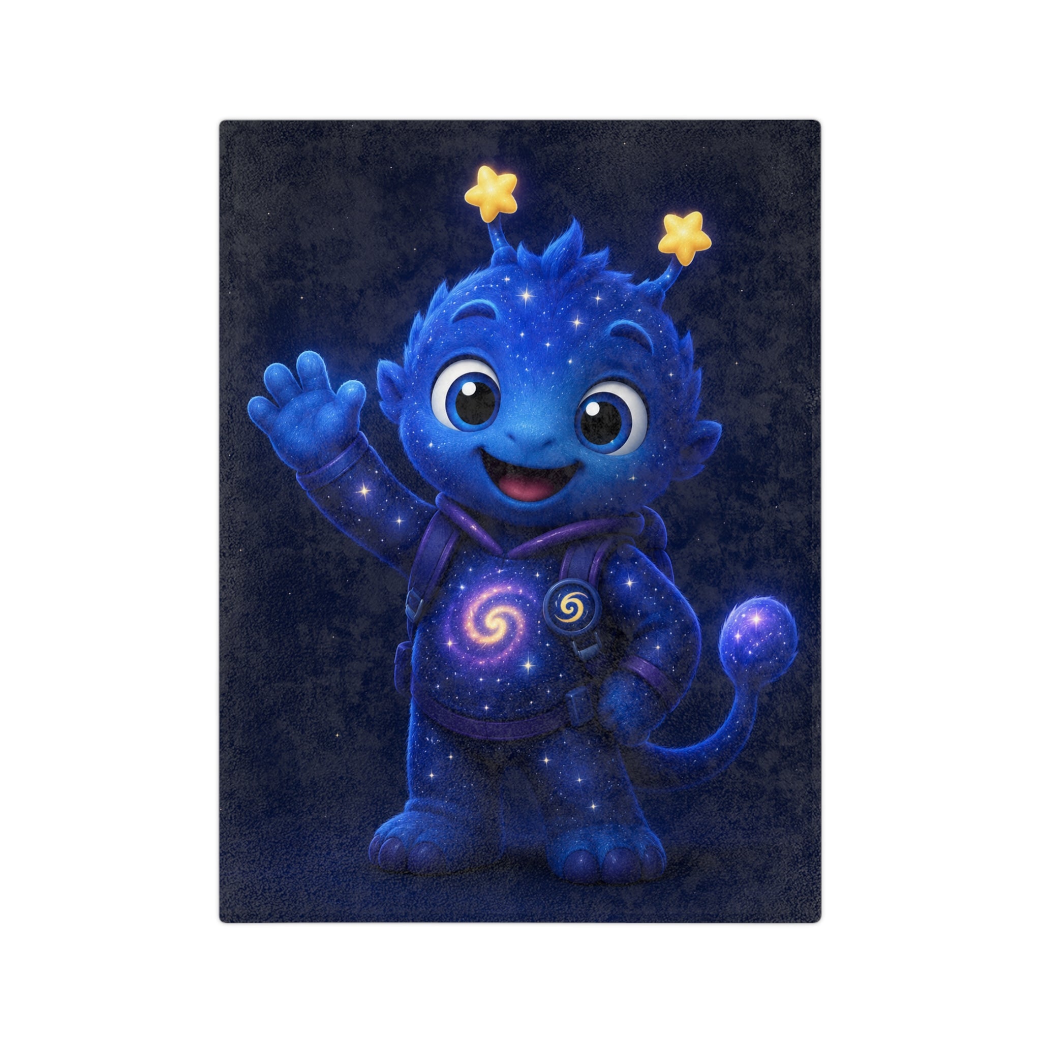 Galaxy Baby Plush Blanket — Cute Starry Monster Velveteen Throw for Kids