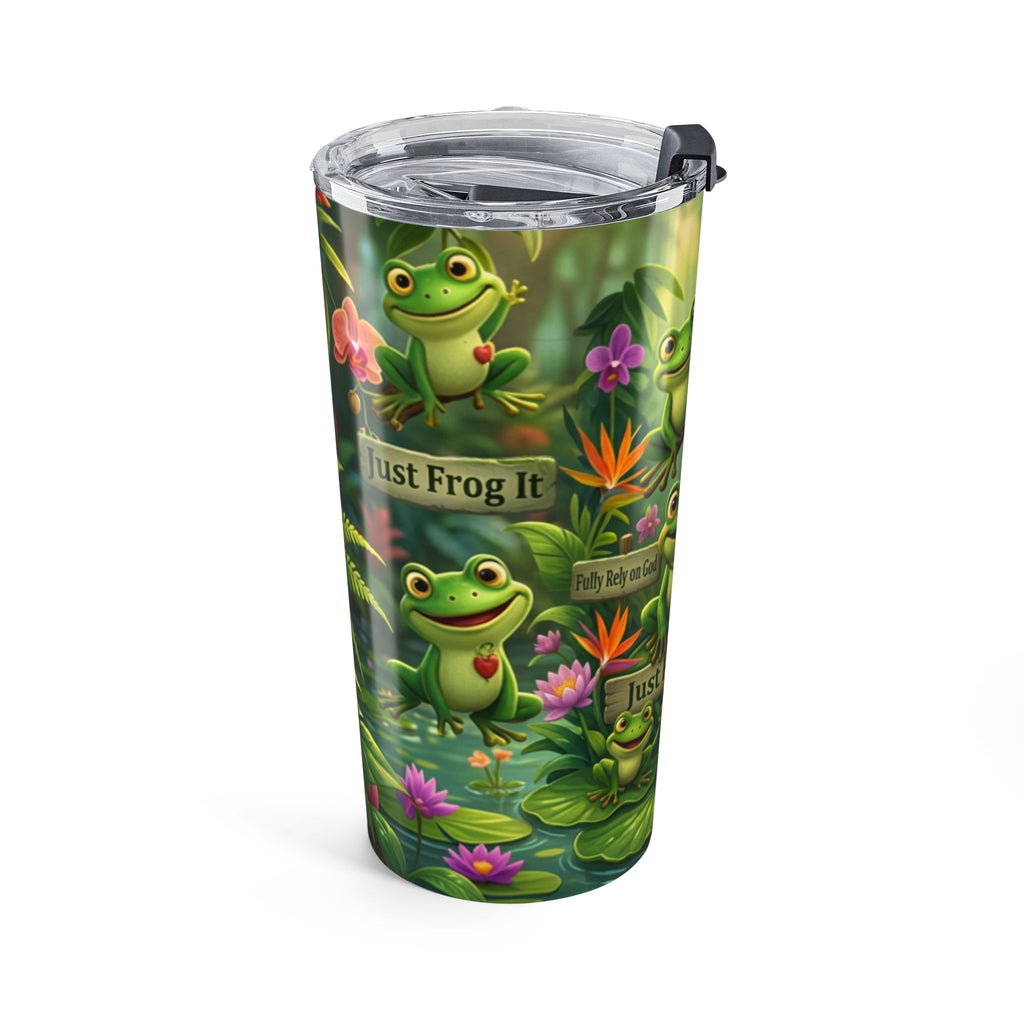 Frog Jungle 20oz Tumbler — Cute Frogs & Floral Travel Cup