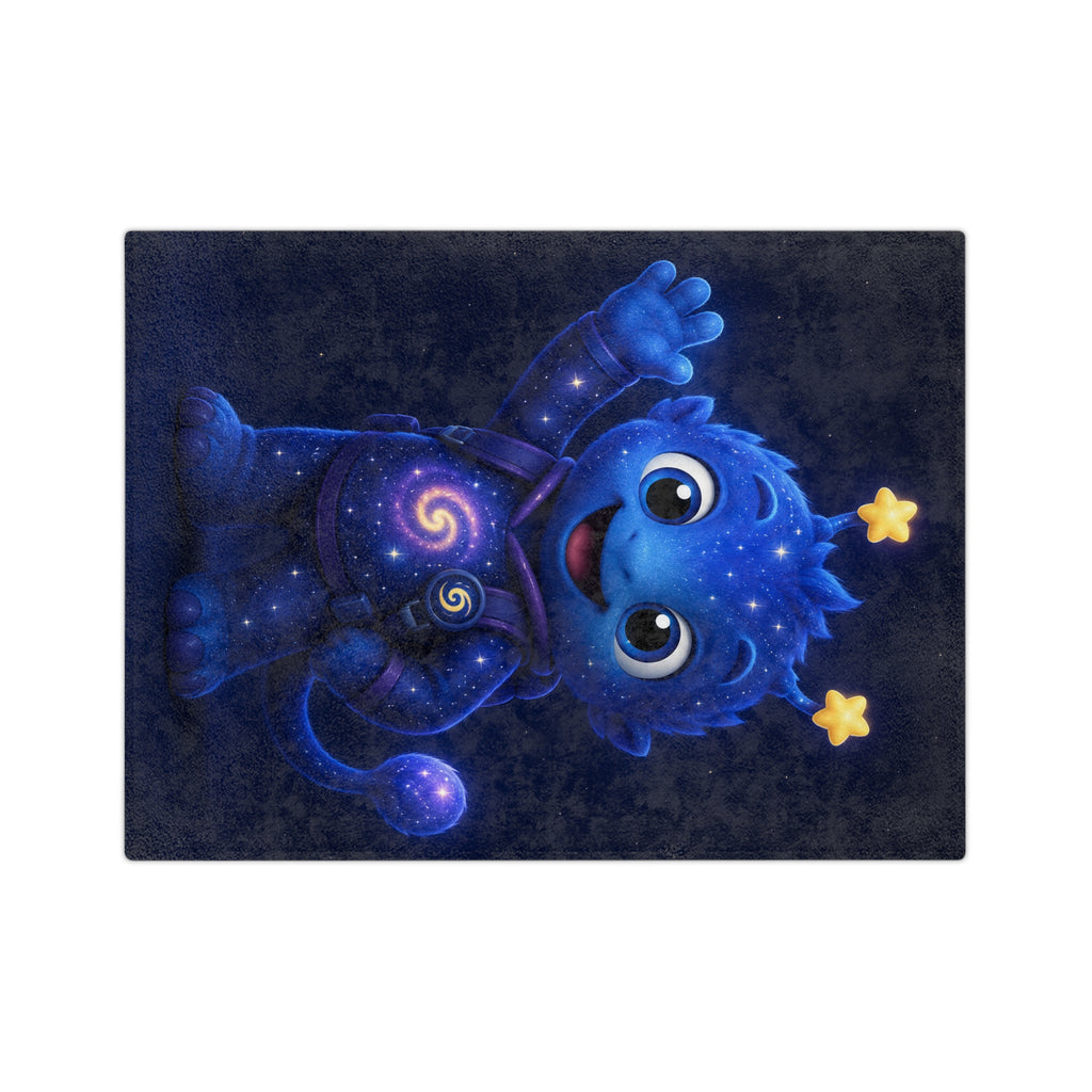 Galaxy Baby Plush Blanket — Cute Starry Monster Velveteen Throw for Kids