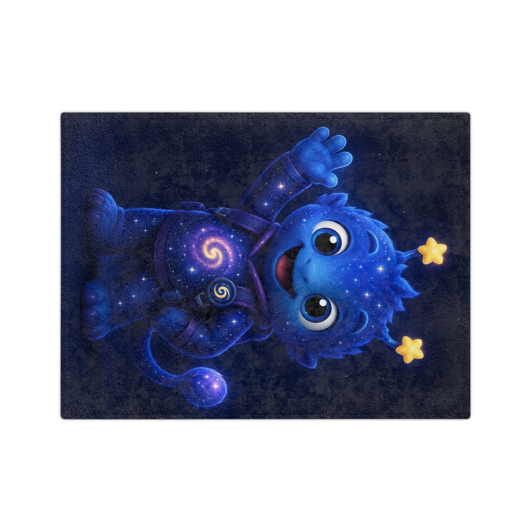 Galaxy Baby Plush Blanket — Cute Starry Monster Velveteen Throw for Kids