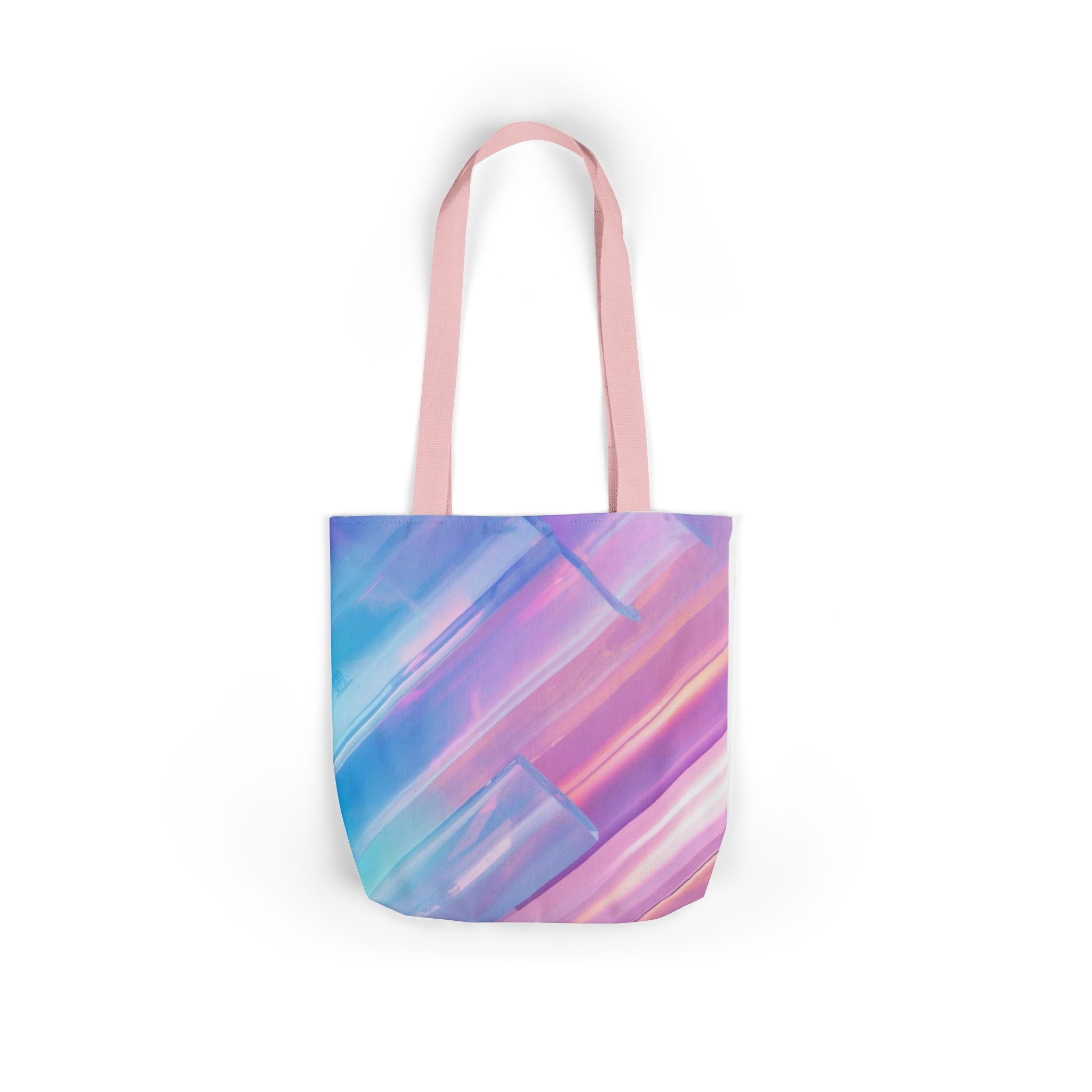 Pastel Brushstroke Canvas Tote — Colorful Abstract Shoulder Bag