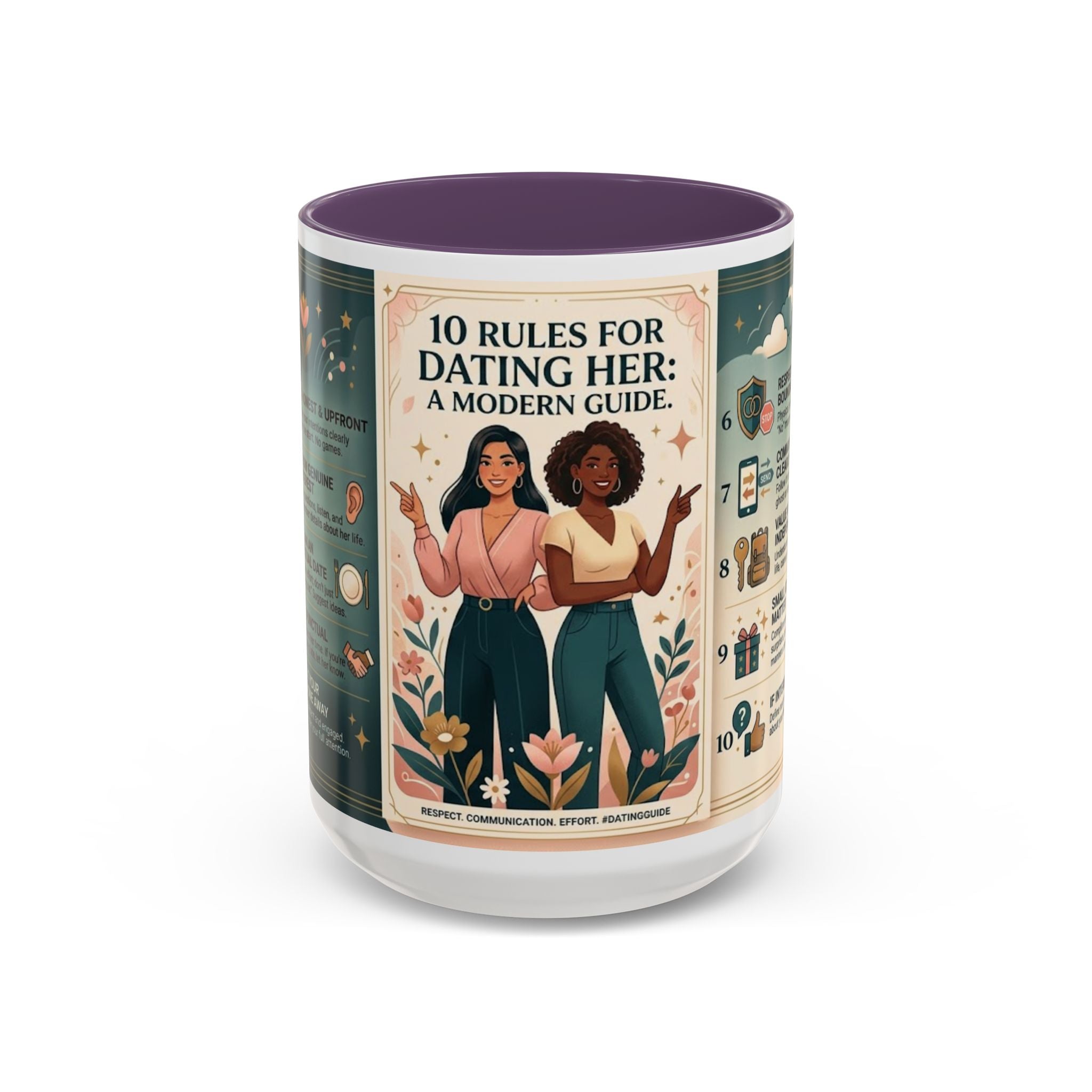 Coffee Mug - “10 Rules for Dating Her: A Modern Guide” Accent Ceramic Mug