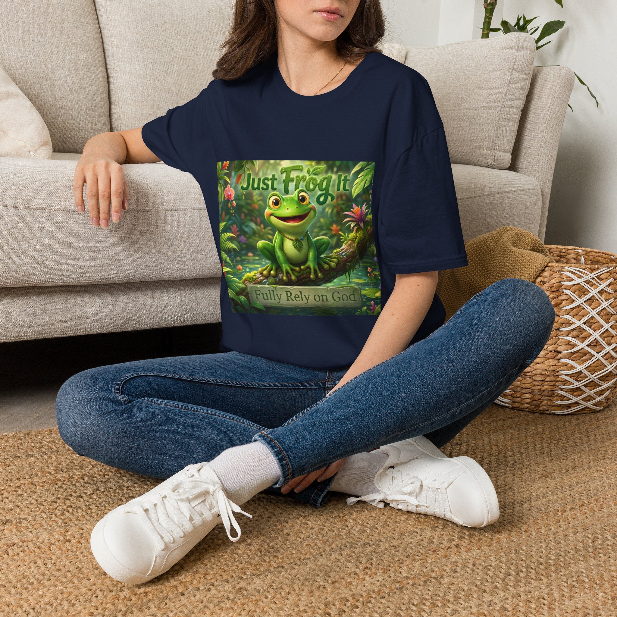 Just Frog It T-Shirt — Cute Frog Graphic Tee ("Just Frog It")