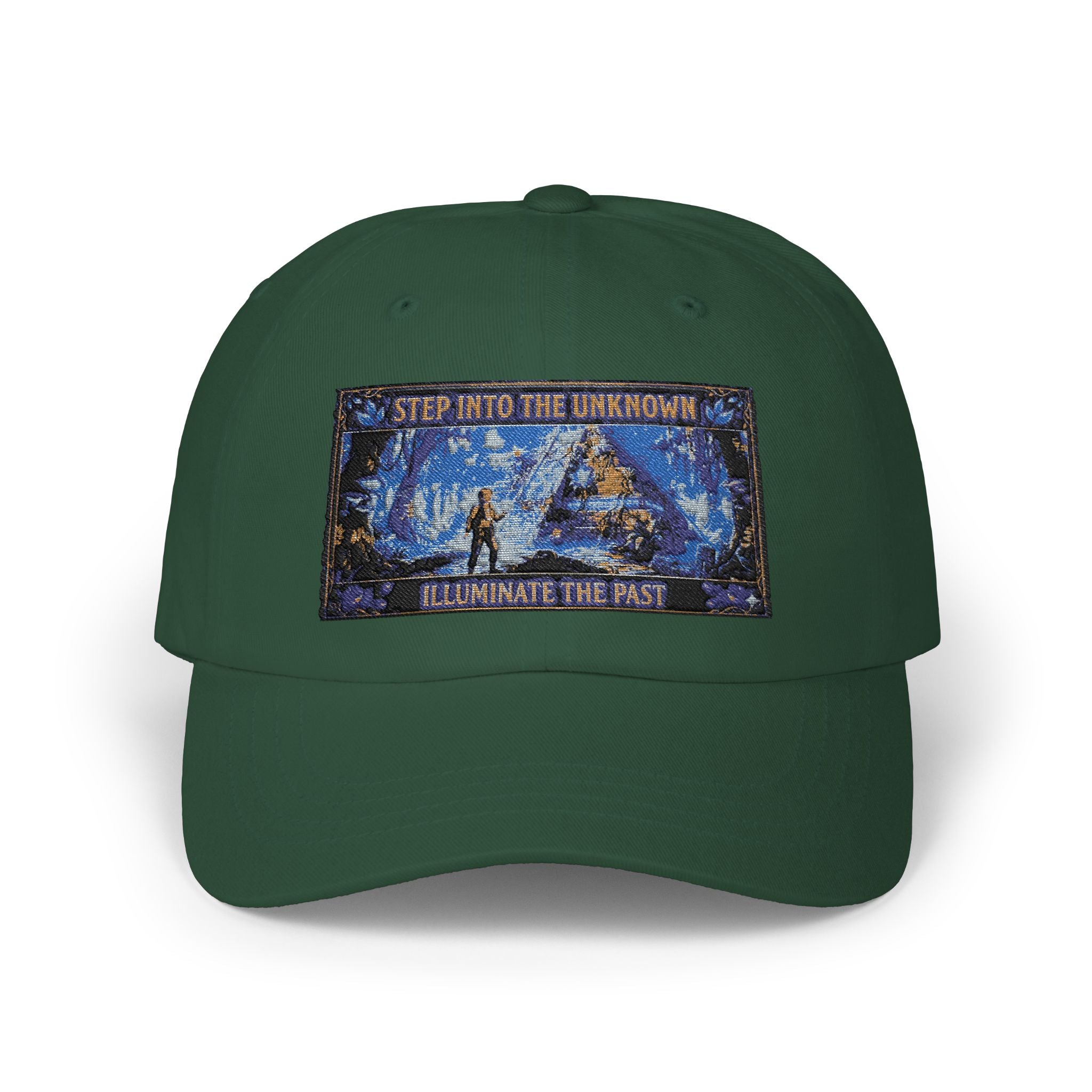 Dad Cap – 'Step Into the Unknown, Eliminate the Past' Adventure Embroidered Hat