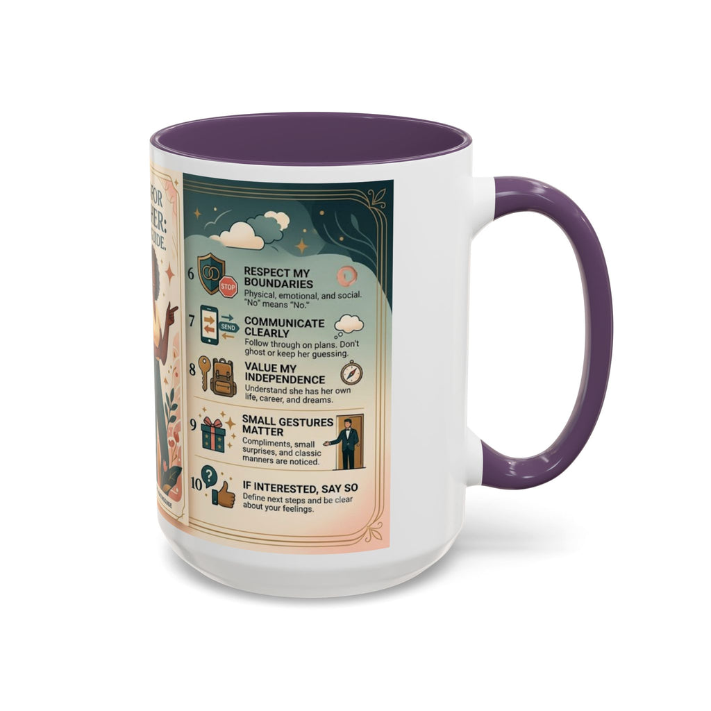 Coffee Mug - “10 Rules for Dating Her: A Modern Guide” Accent Ceramic Mug