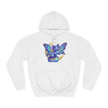 Butterfly Cat Hoodie — Cosmic Purple Kitty Graphic Pullover