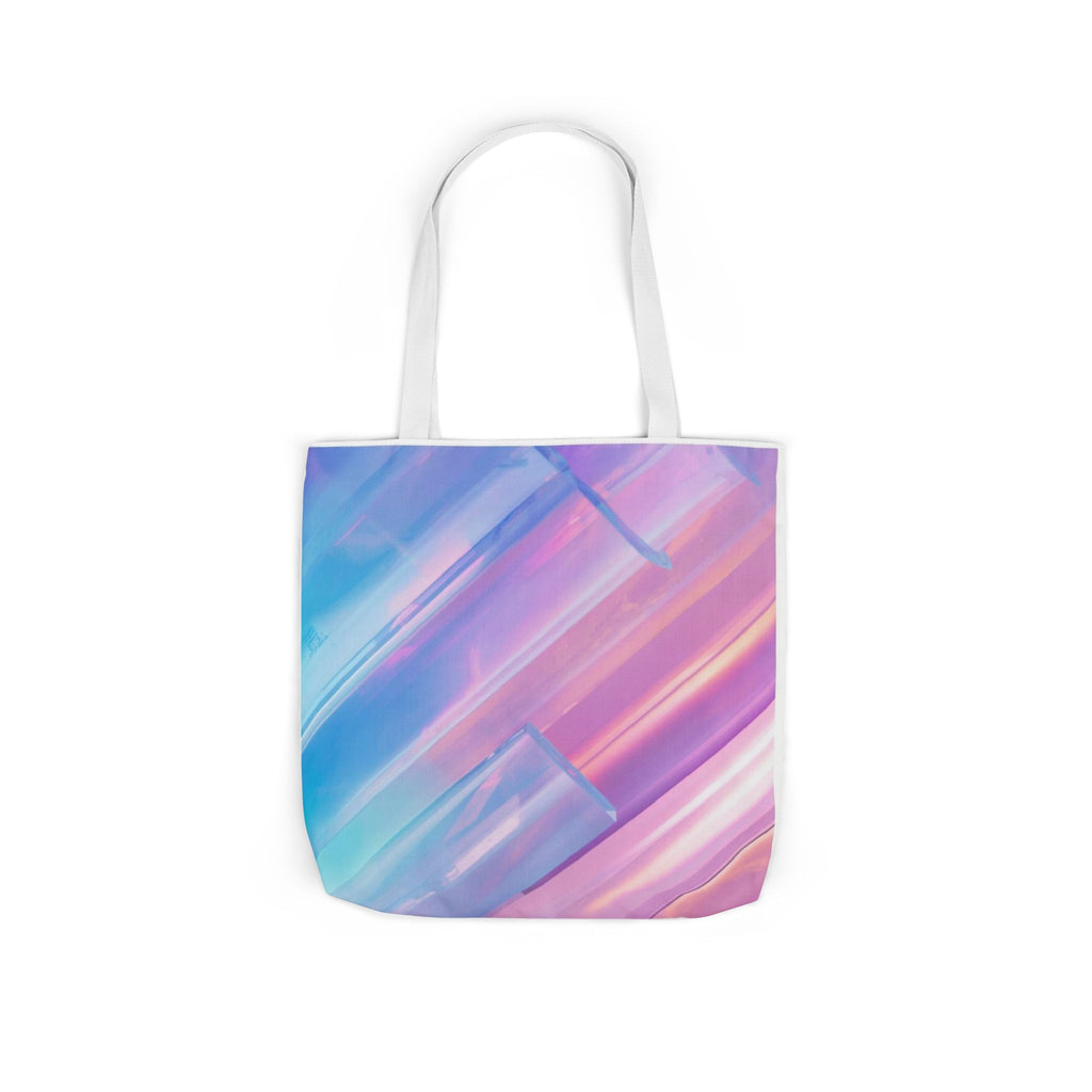 Pastel Brushstroke Canvas Tote — Colorful Abstract Shoulder Bag