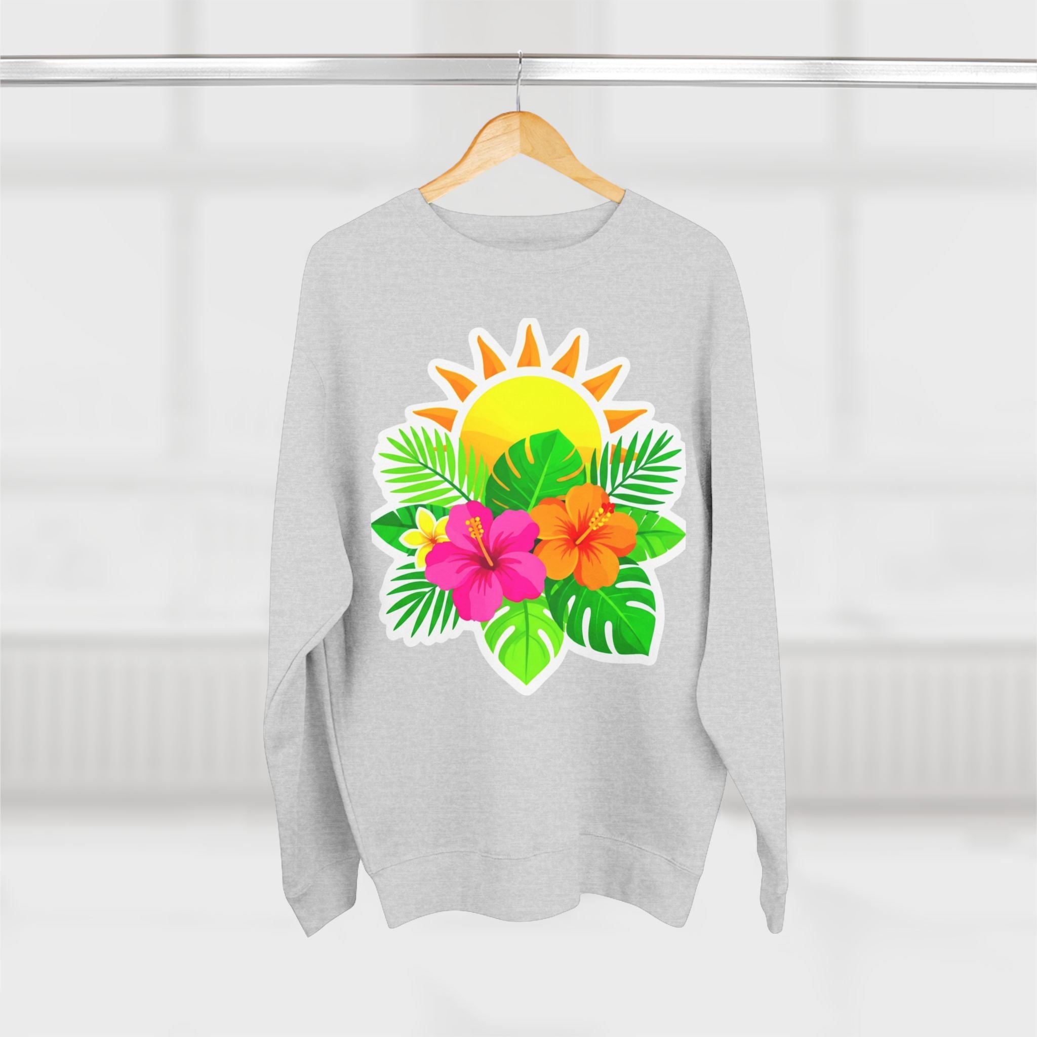 Tropical Hibiscus Crewneck Sweatshirt