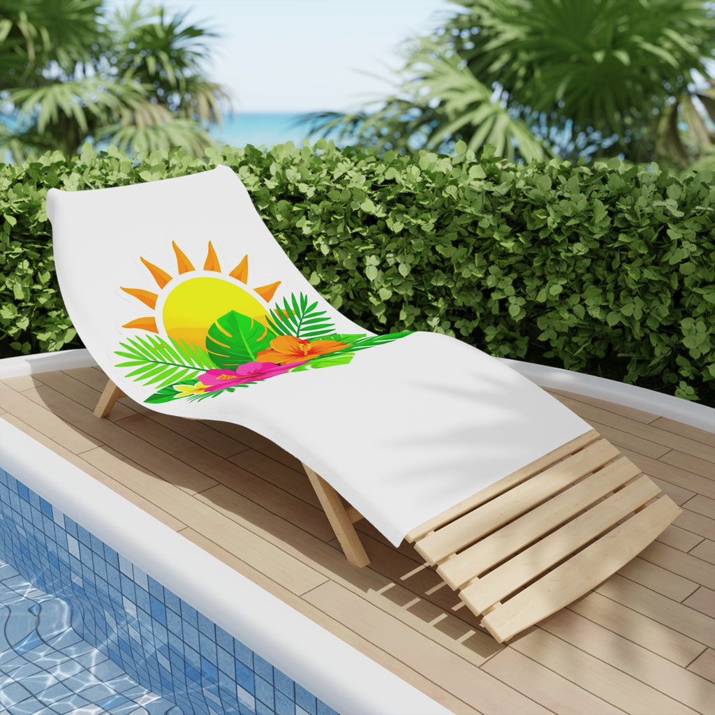 Tropical Hibiscus Sun Beach Towel