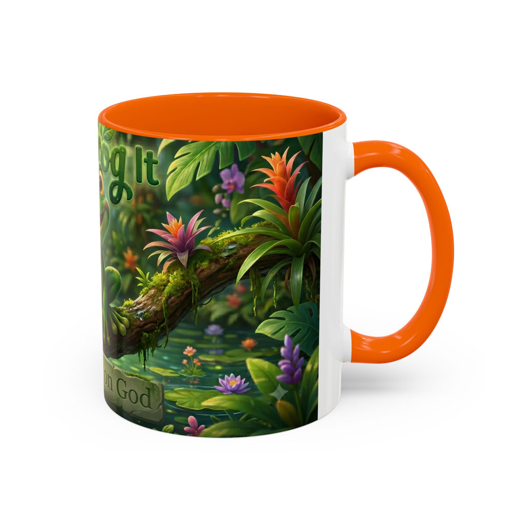 Just Frog It Coffee Mug — Faith-Inspired Cute Frog Accent Mug (11/15oz)