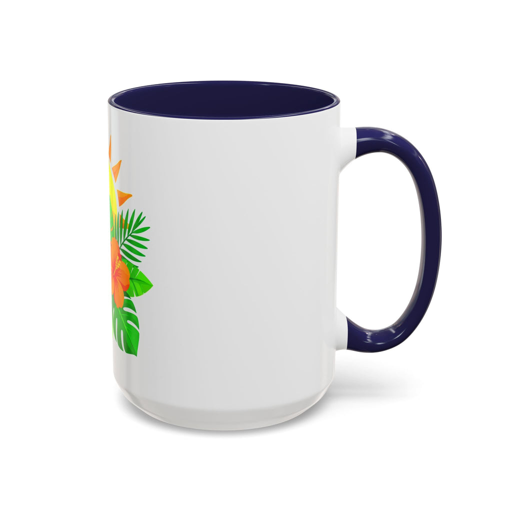 Tropical Sunrise Coffee Mug — Hibiscus Floral Travel Coffee Cup (11/15oz)