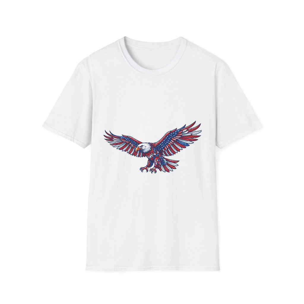 Patriotic Eagle T-Shirt — Red White & Blue Flying Eagle Tee